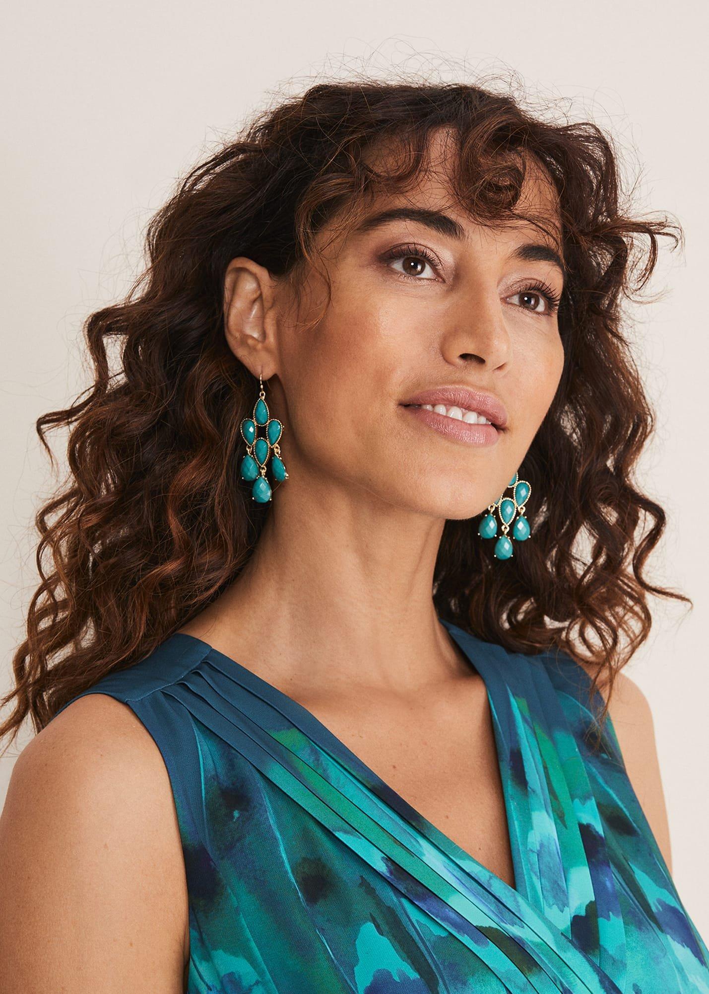Teadrop Stone Drop Earring