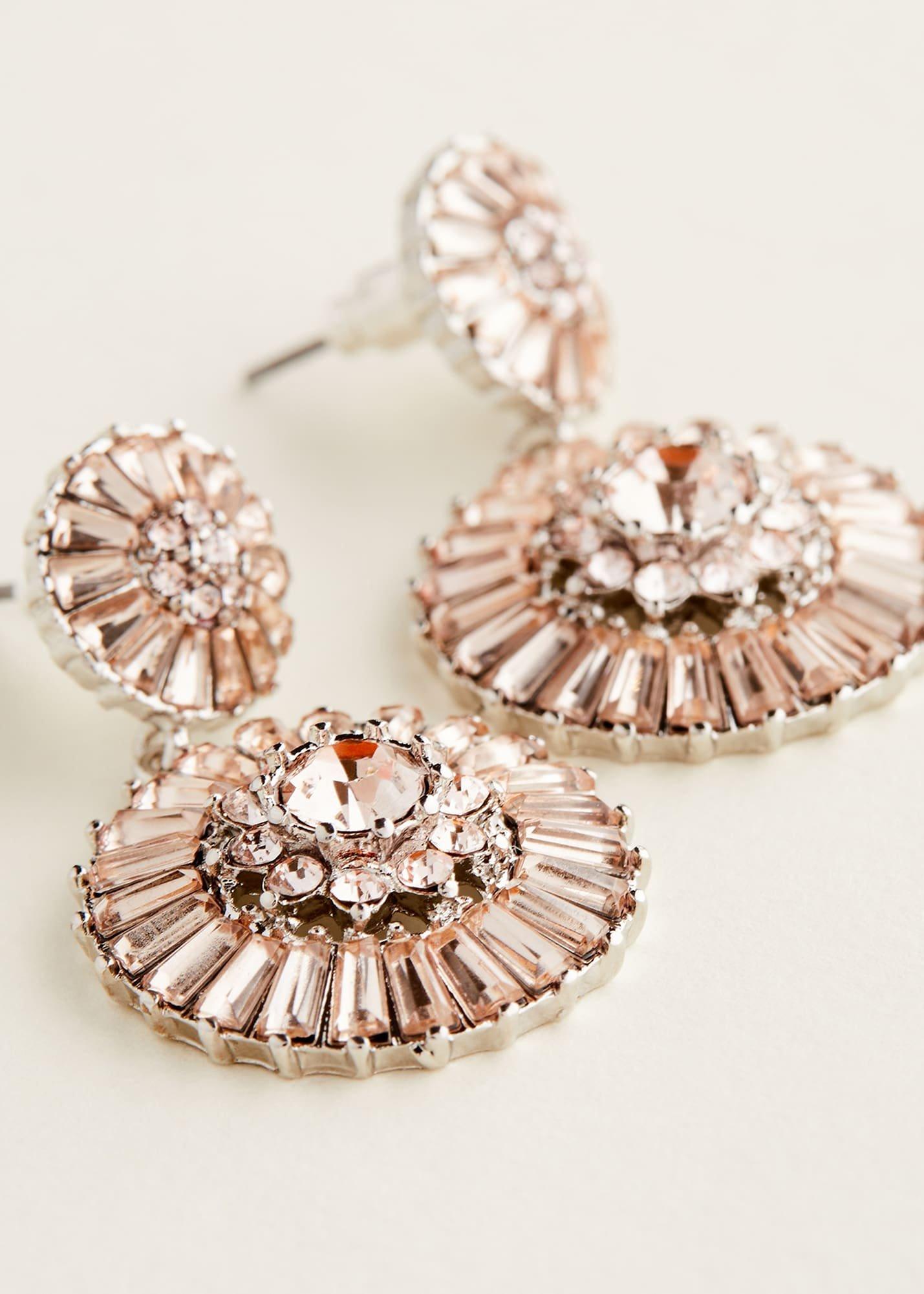 Round Stone Drop Earring