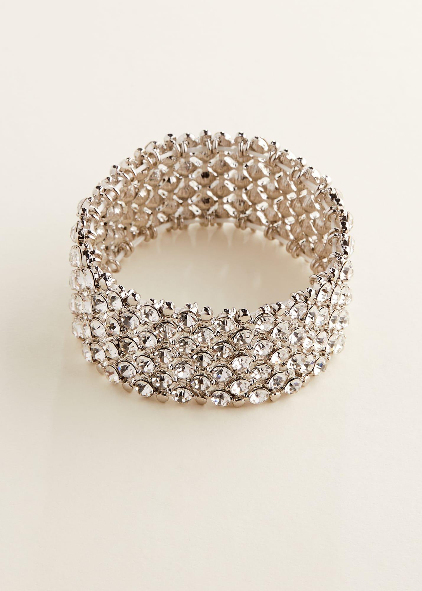 Silver Stone Stretch Bracelet