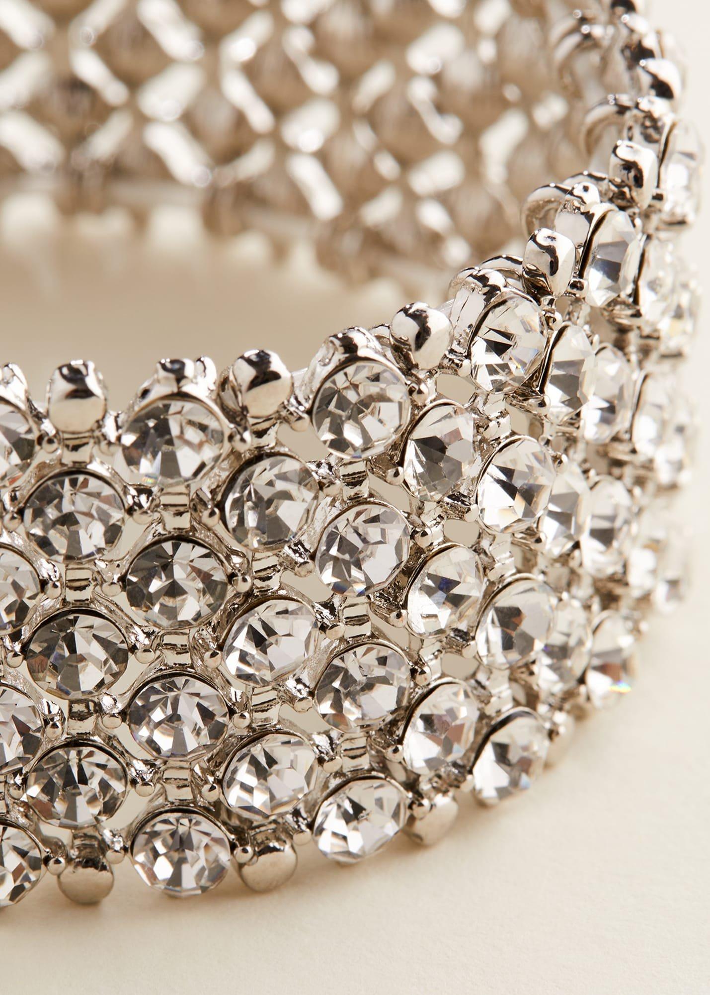 Silver Stone Stretch Bracelet