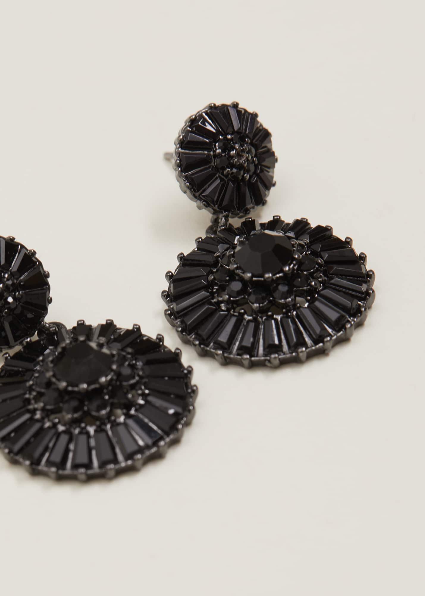 Round Stone Drop Earring