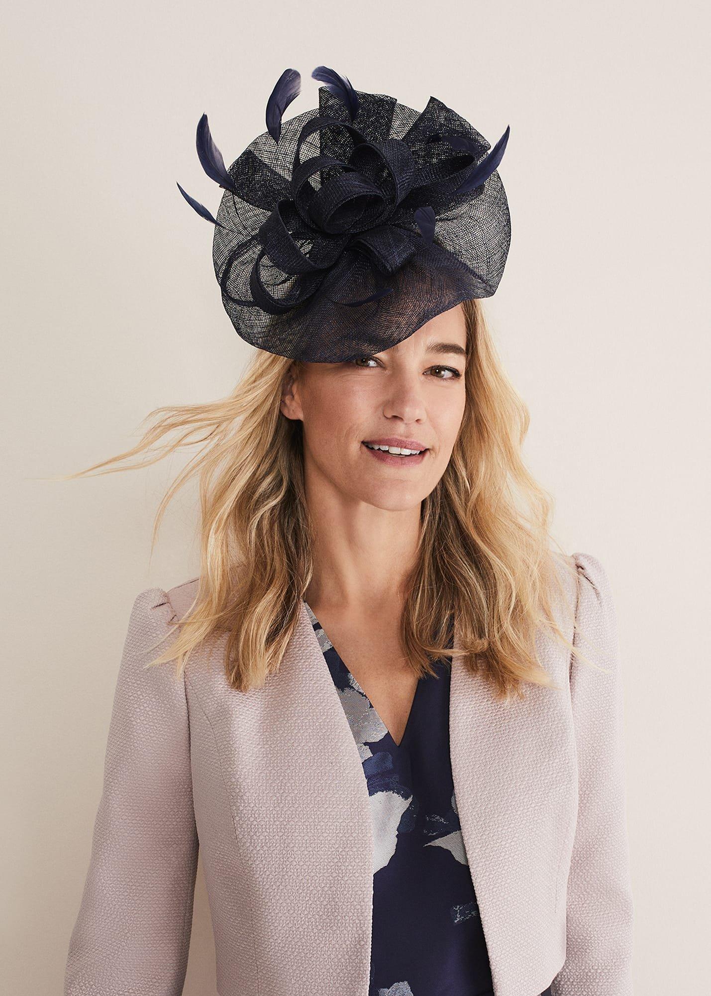 Navy Oversized Fascinator