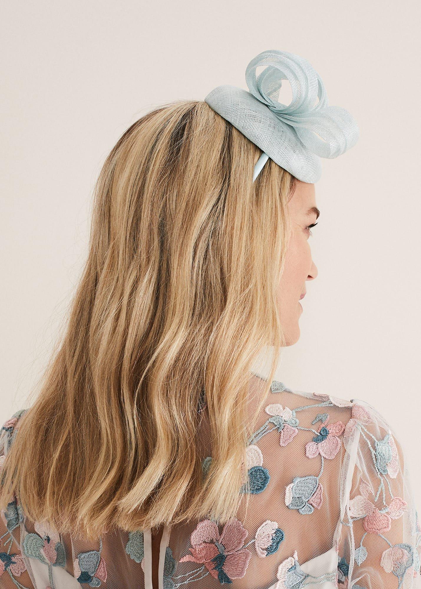 Light Blue Pillbox Fascinator