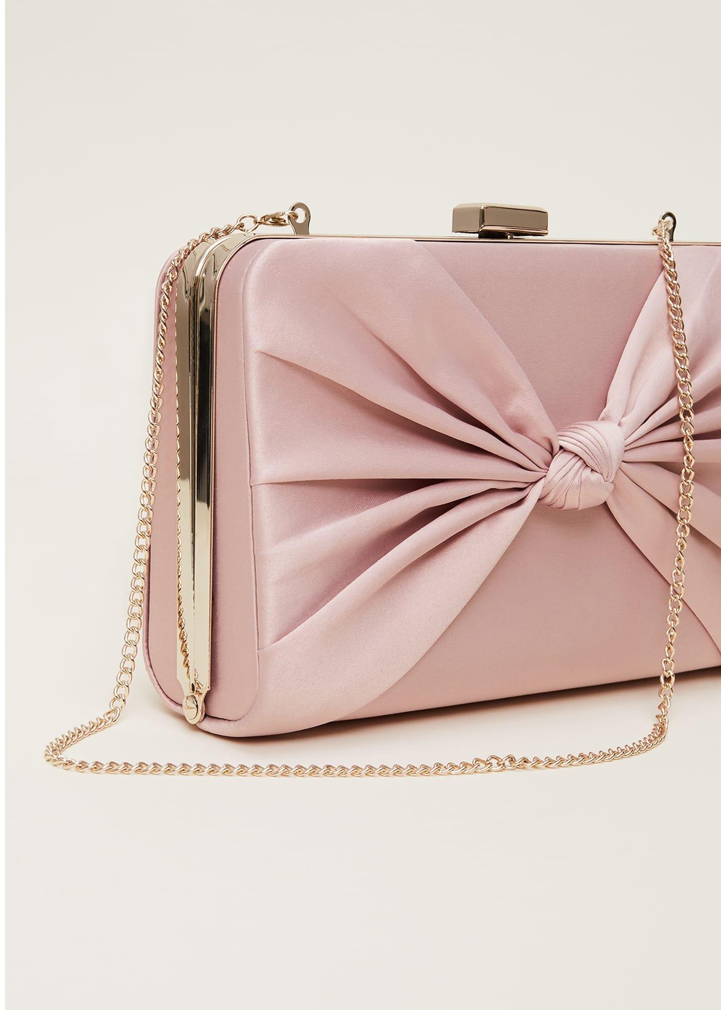 Light Pink Satin Clutch Box