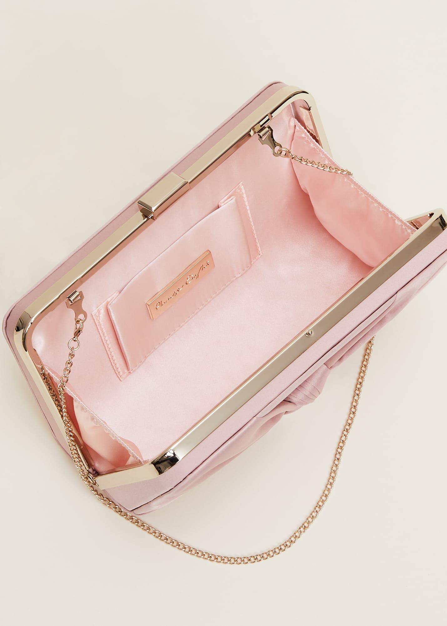 Light Pink Satin Clutch Box