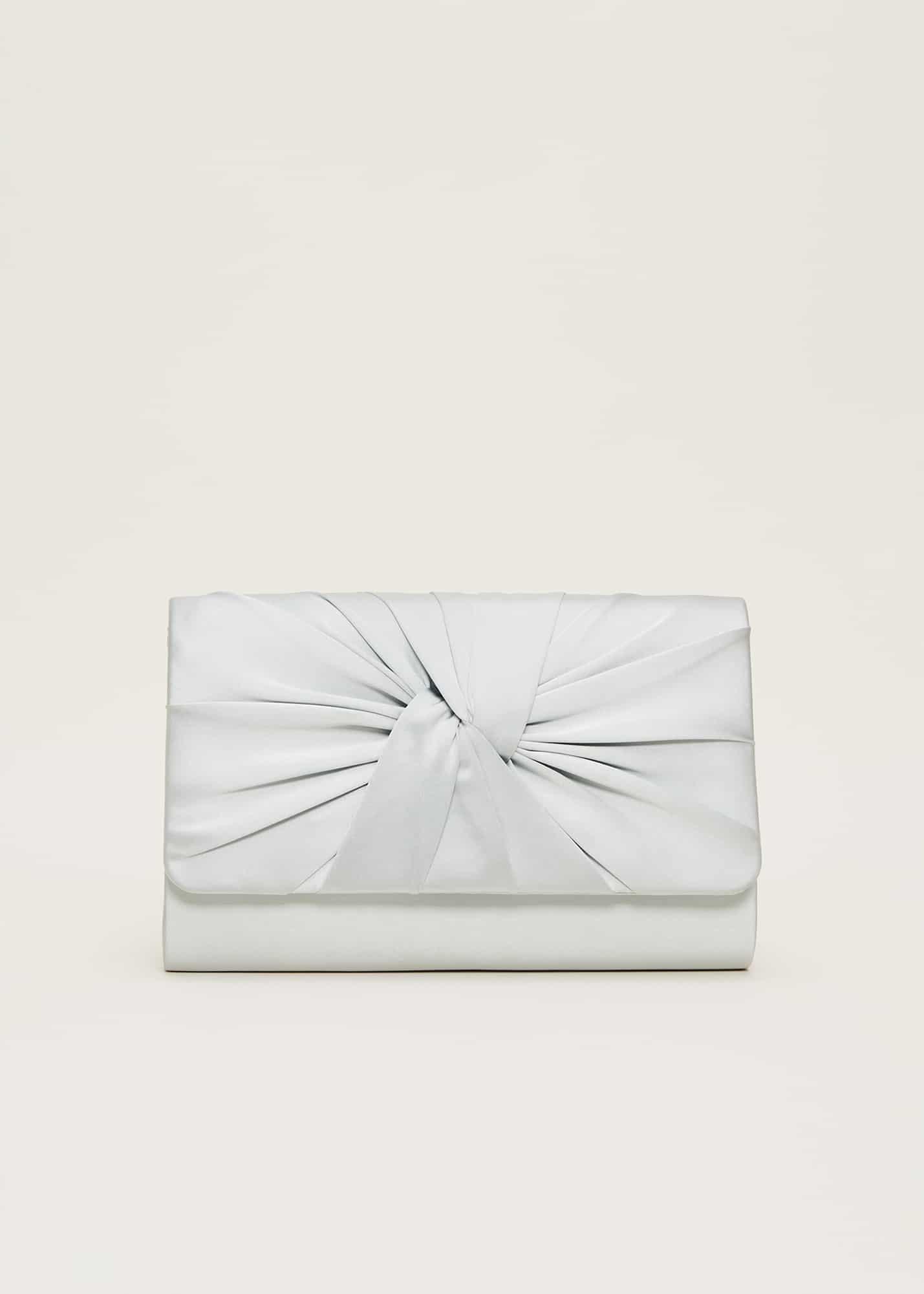 Satin Twist Clutch Bag