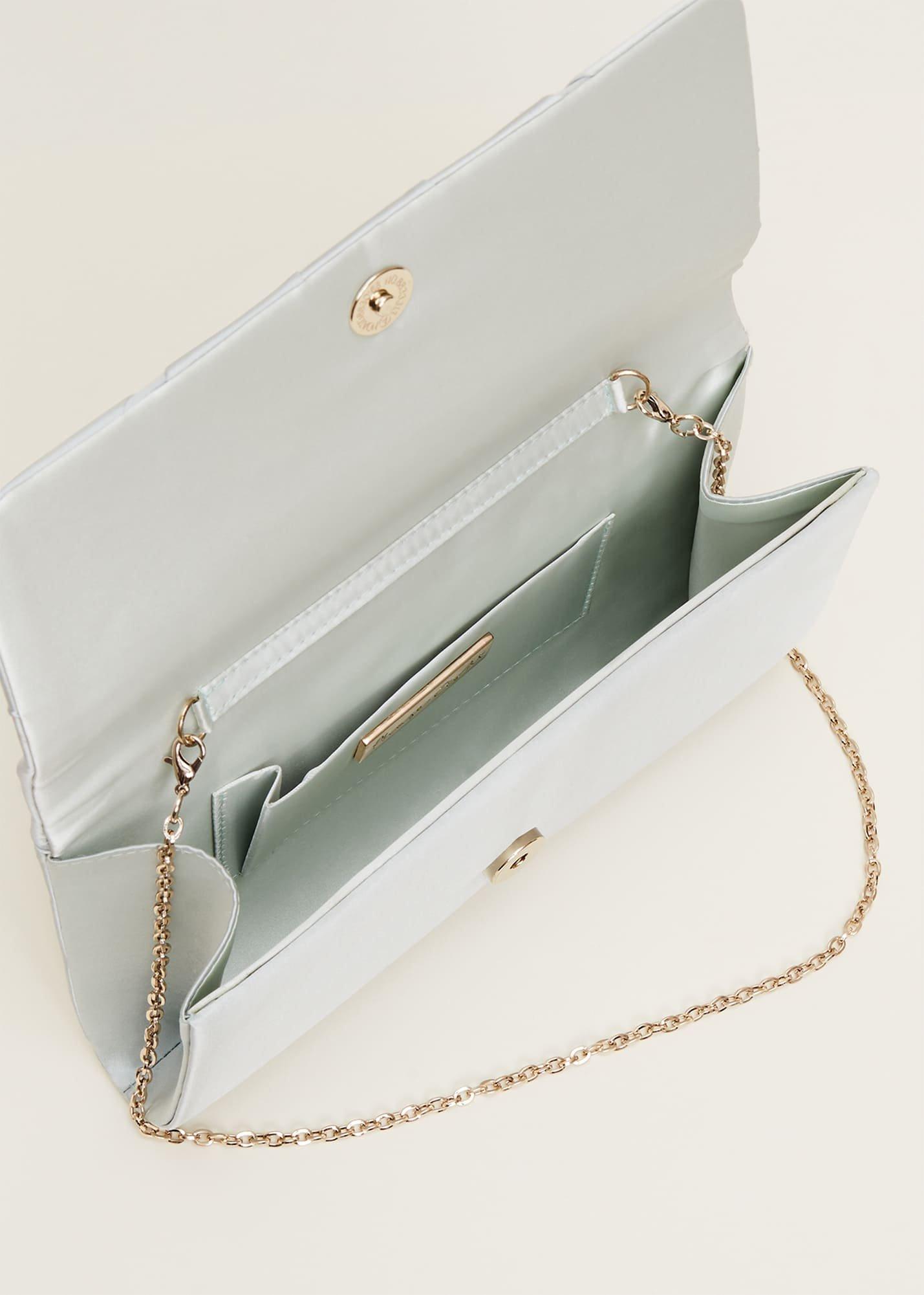 Satin Twist Clutch Bag