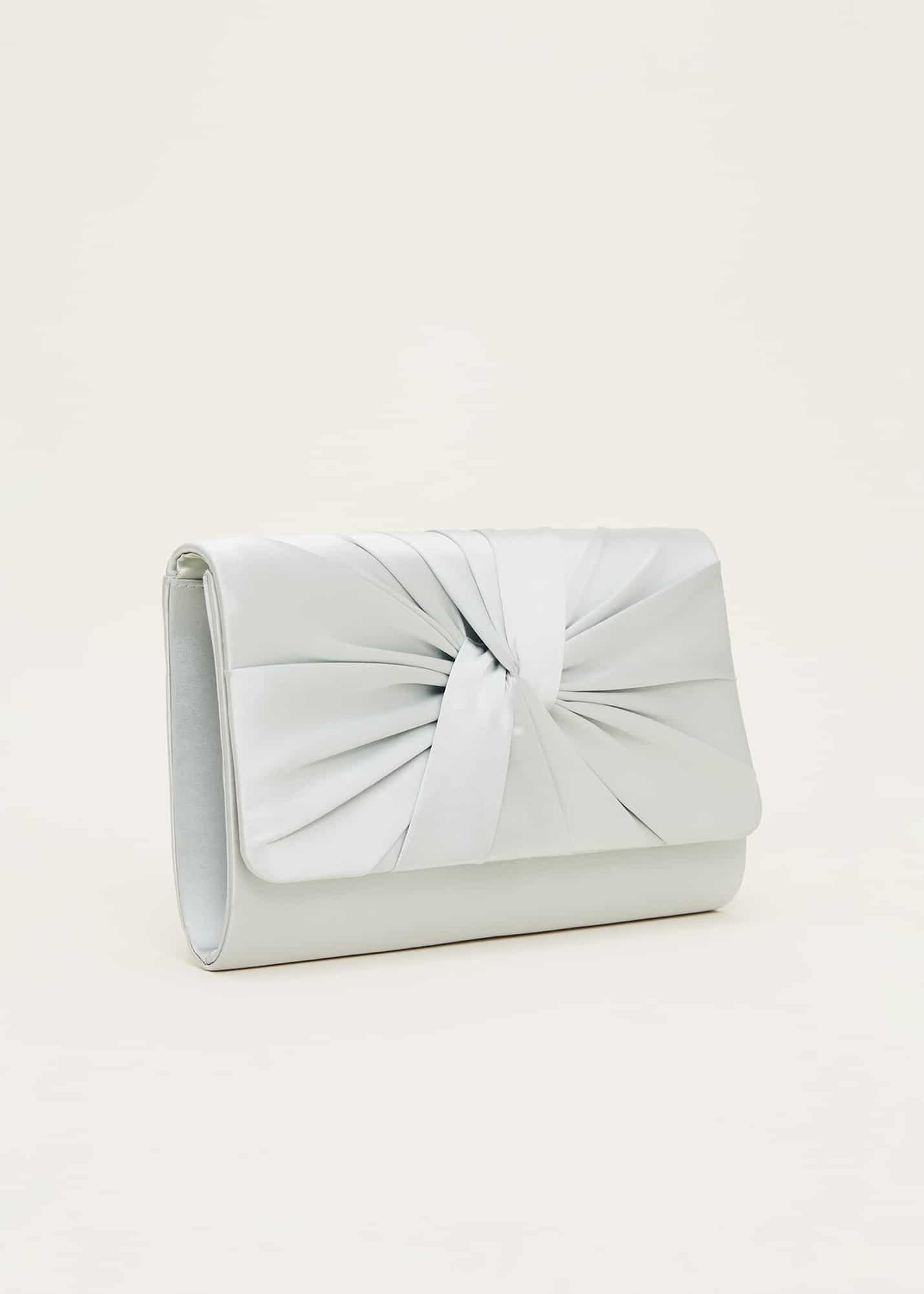 Satin Twist Clutch Bag