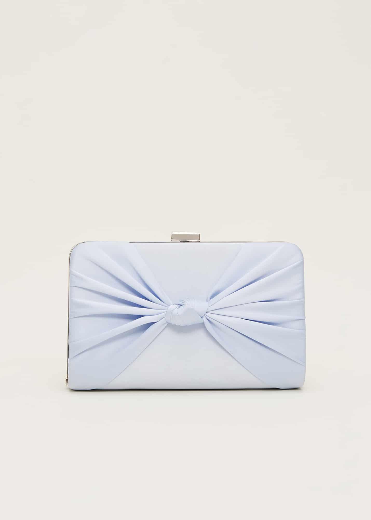 Light Blue Satin Clutch Box