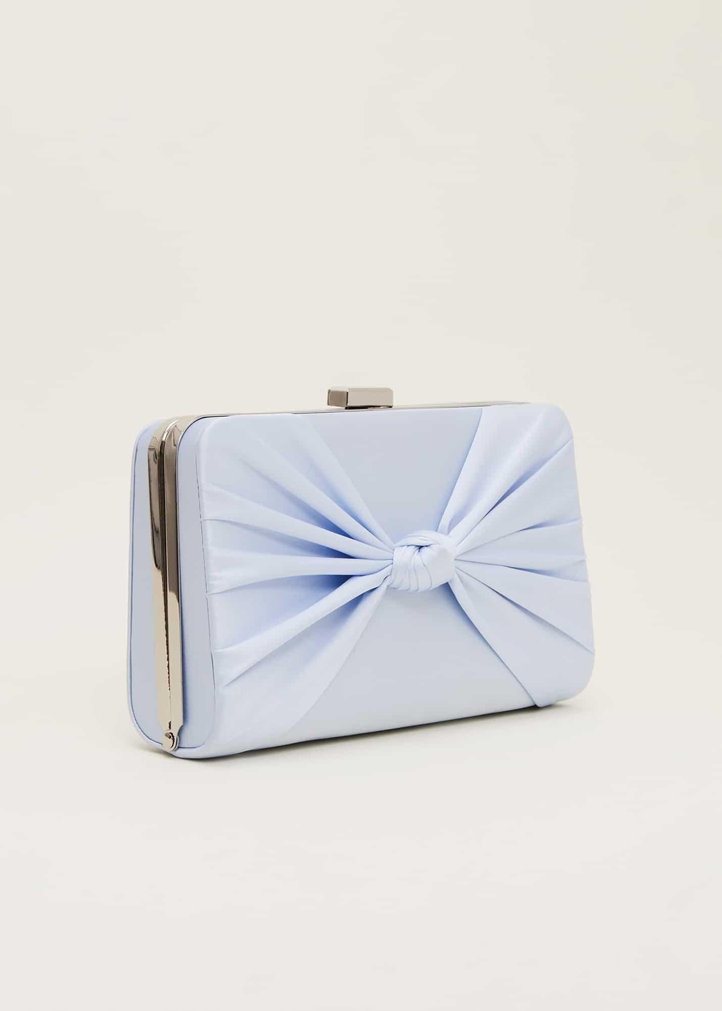 Light Blue Satin Clutch Box