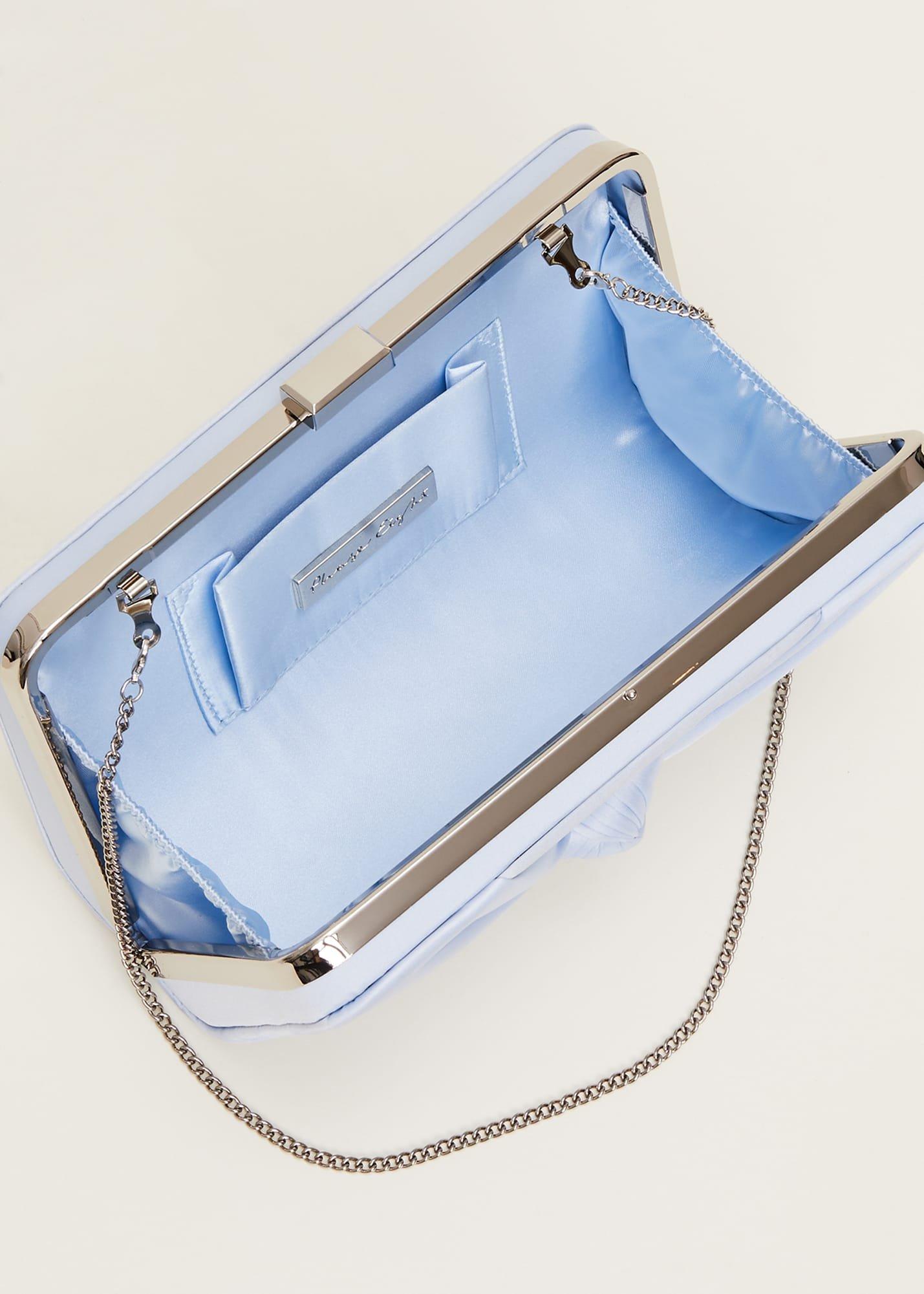 Light Blue Satin Clutch Box