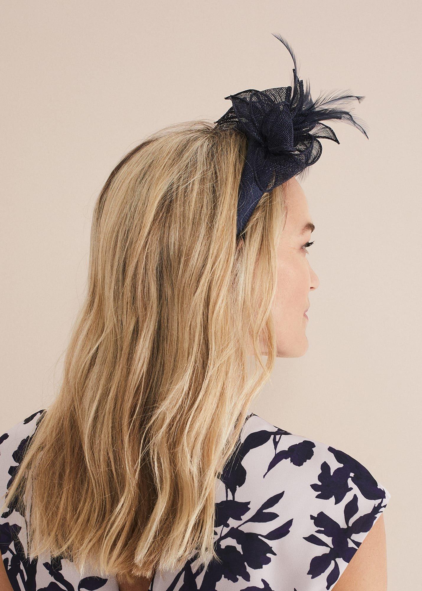 Navy Flower Headband