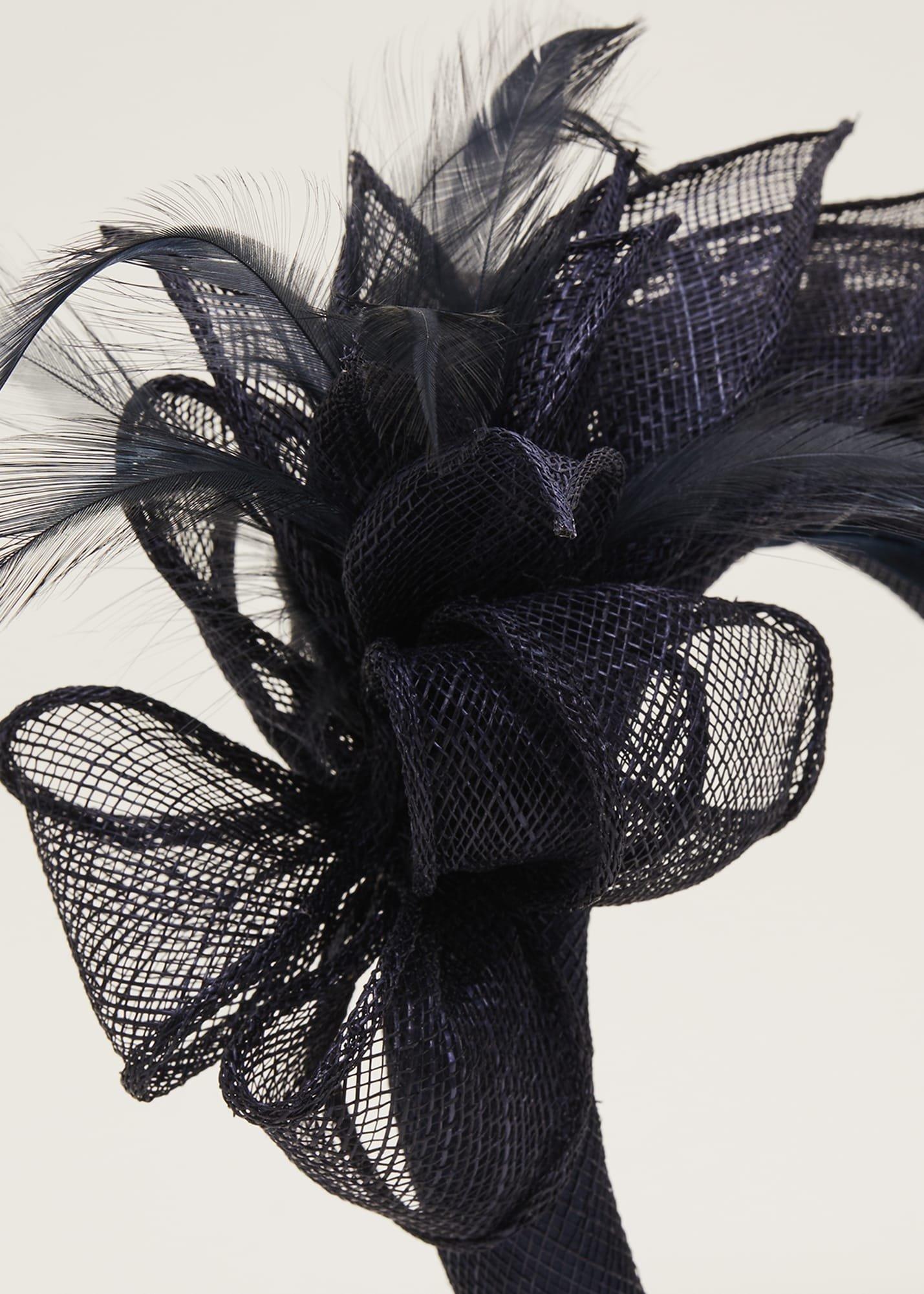Navy Flower Headband