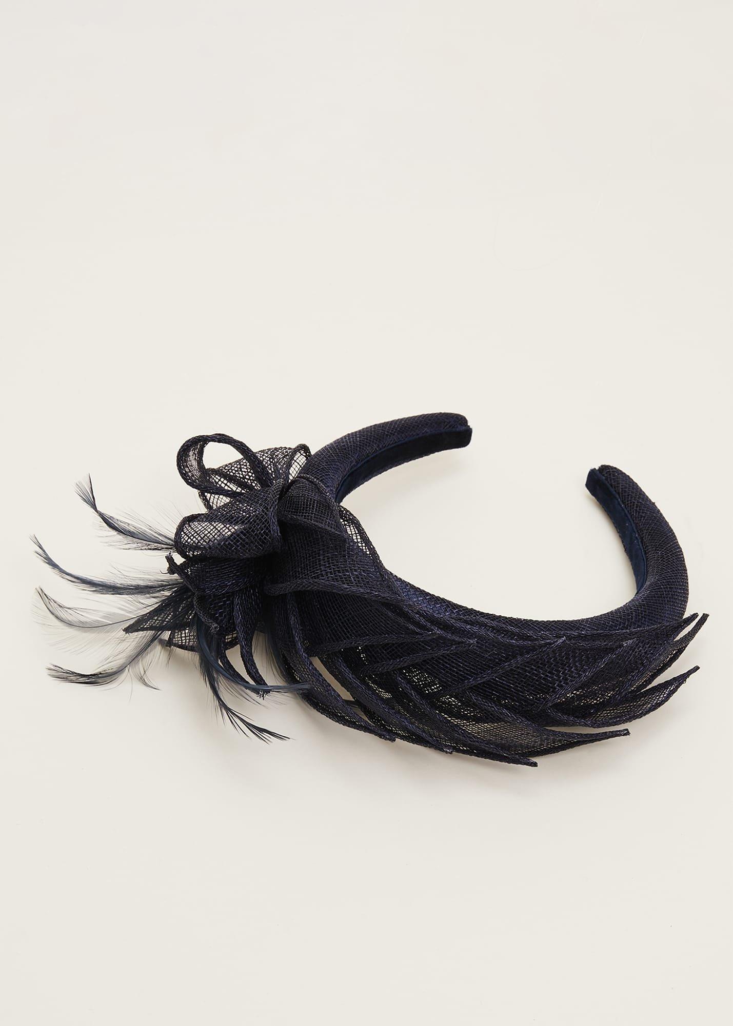 Navy Flower Headband