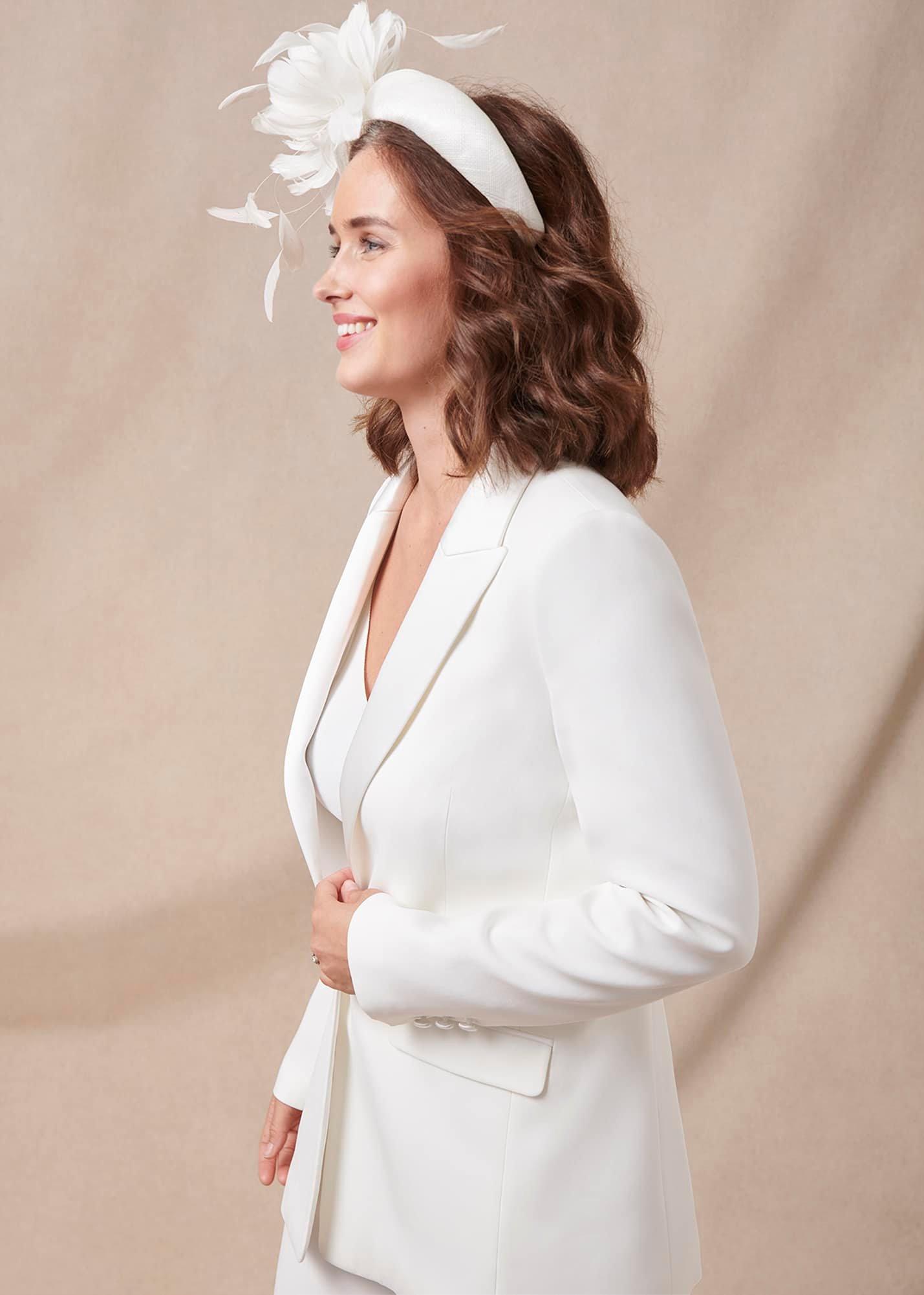Ivory Feather Headband