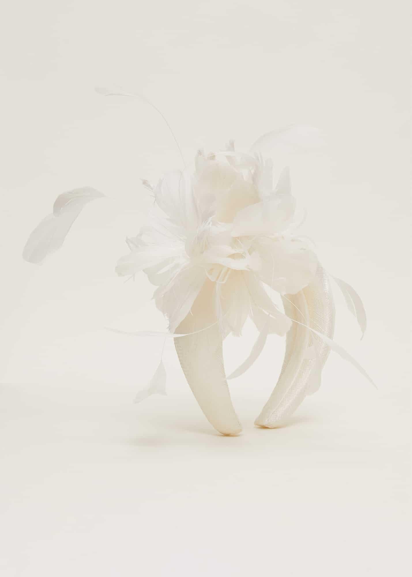 Ivory Feather Headband