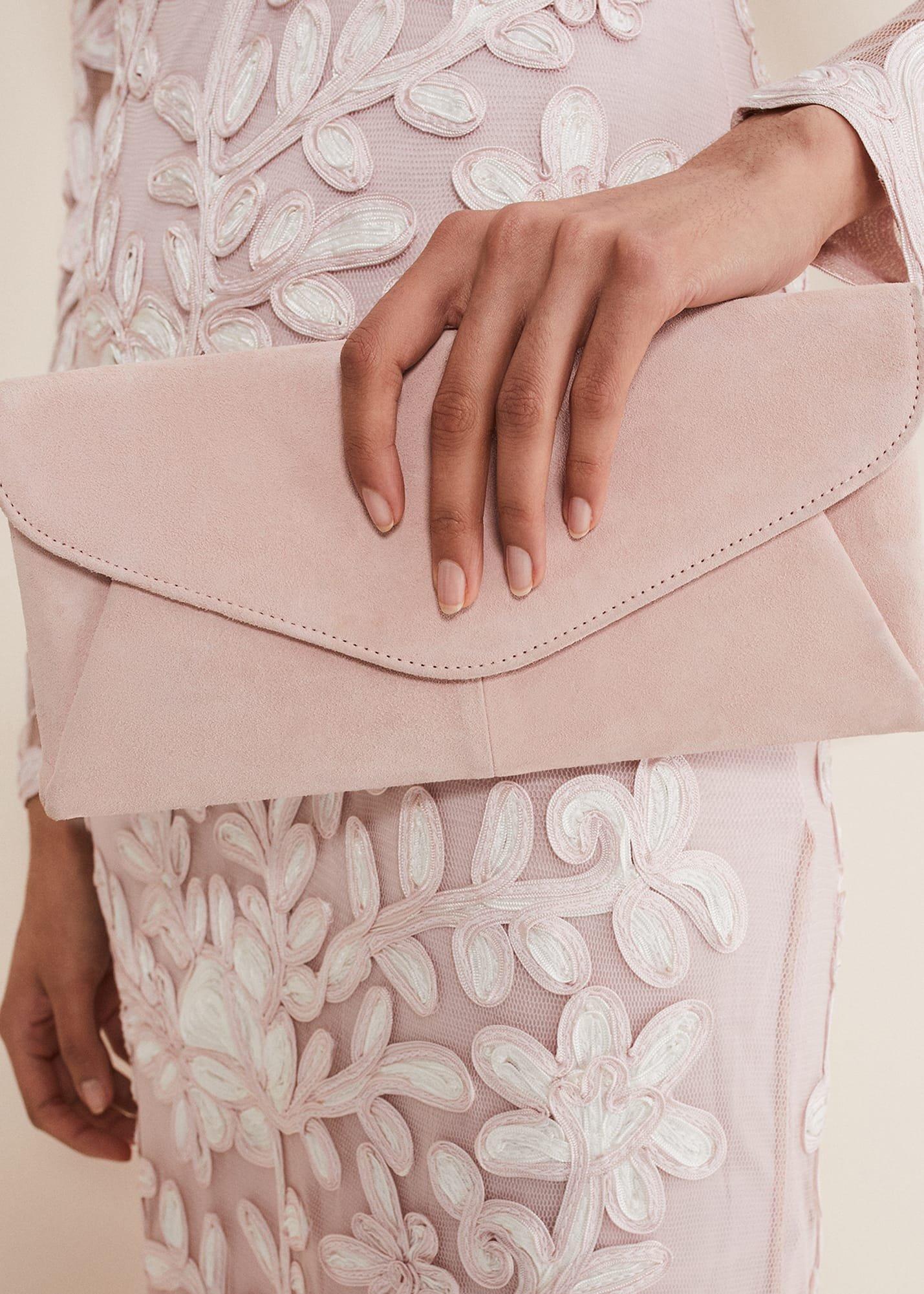 Wendie Suede Clutch Bag