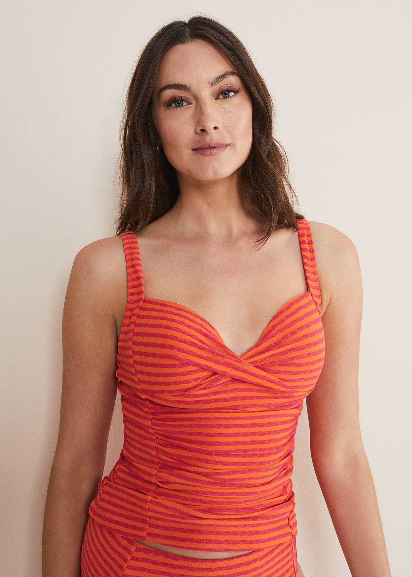 Thea Striped Tankini Top