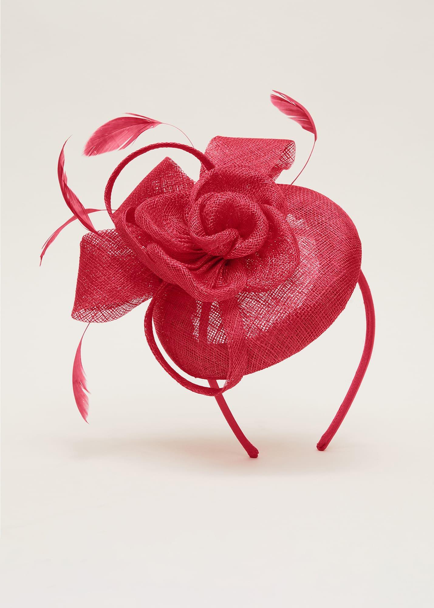 Pink Flower Pillbox Fascinator