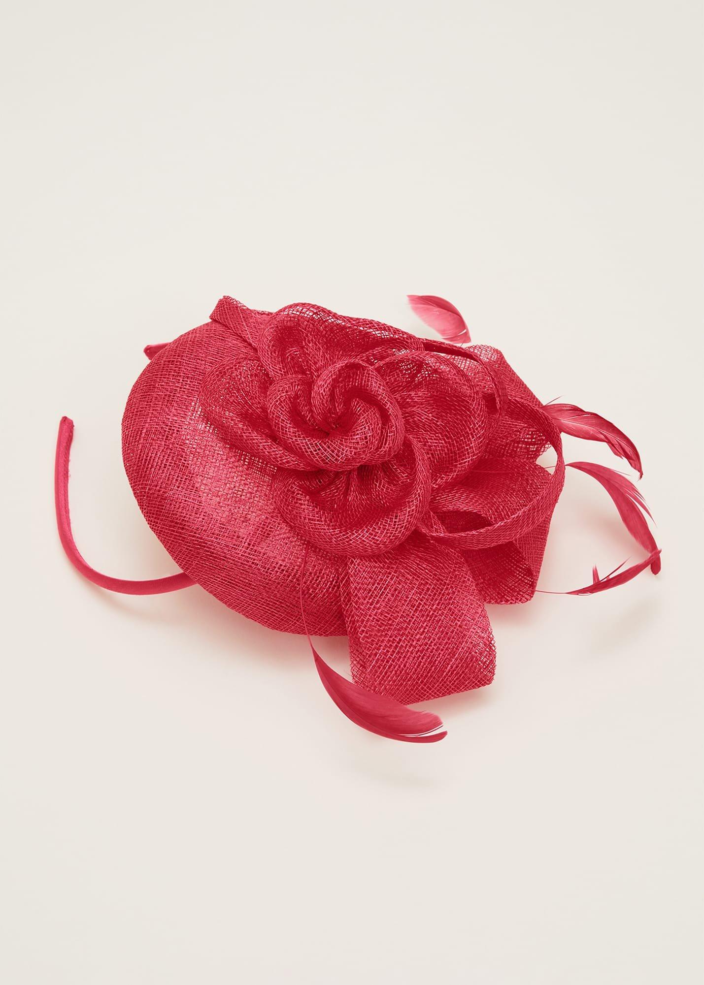 Pink Flower Pillbox Fascinator