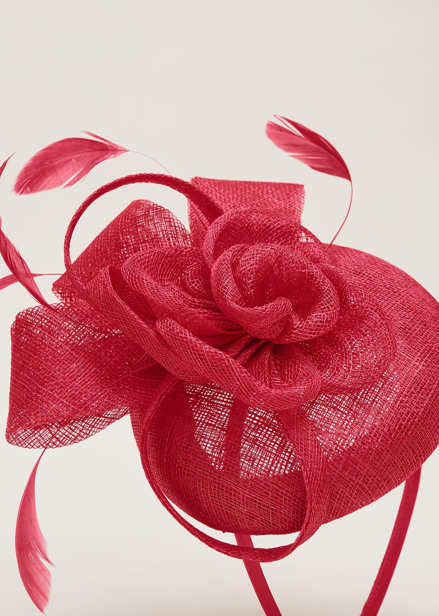 Pink Flower Pillbox Fascinator