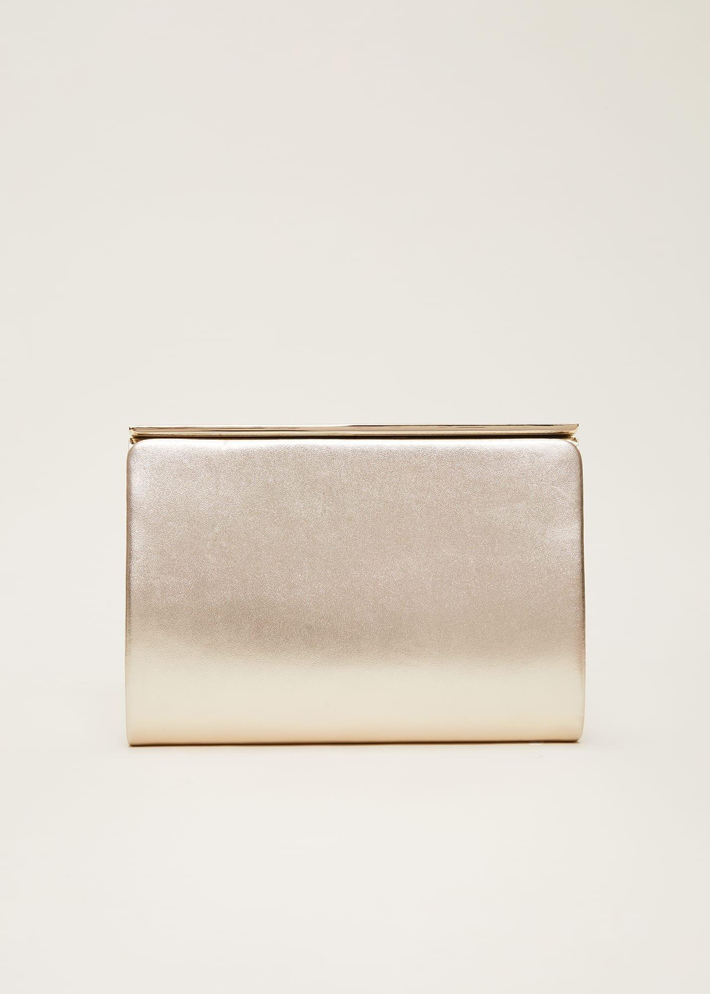 Leather Slim Clutch Bag