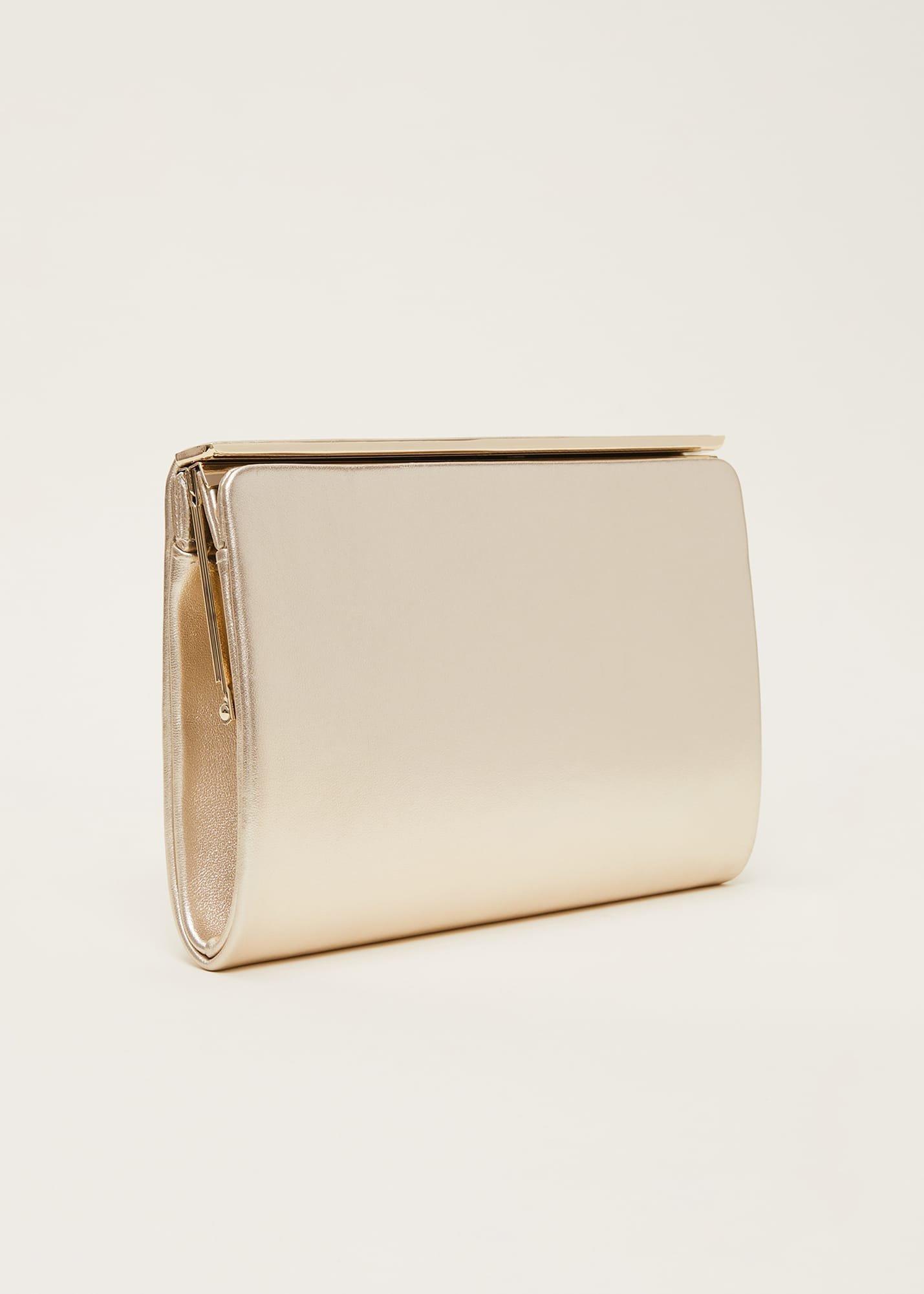 Leather Slim Clutch Bag