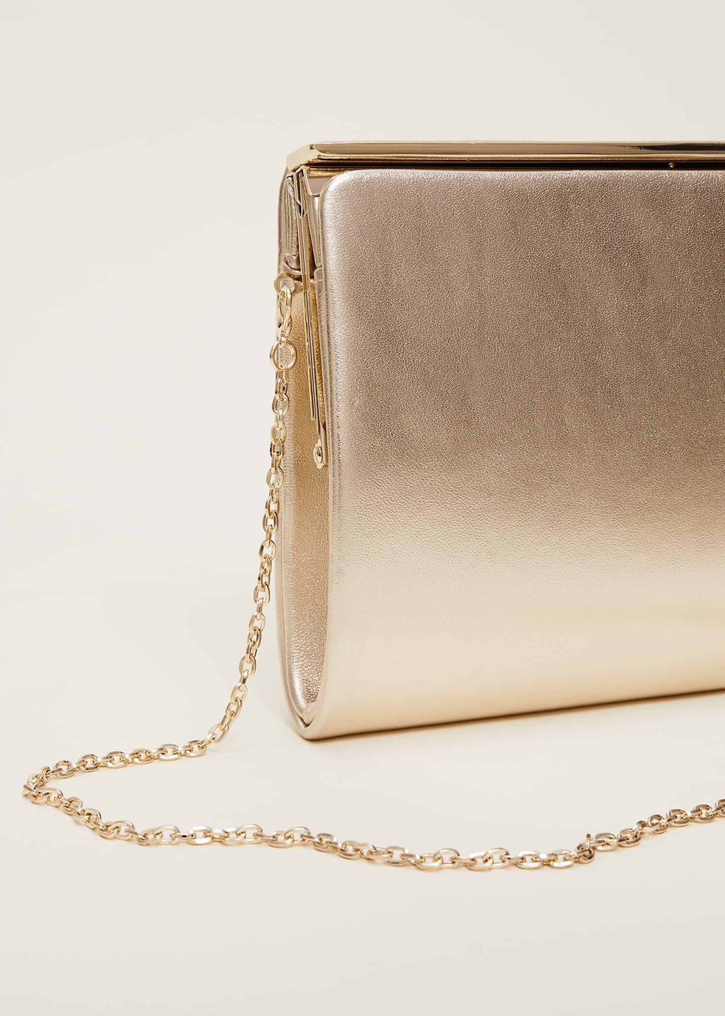 Leather Slim Clutch Bag