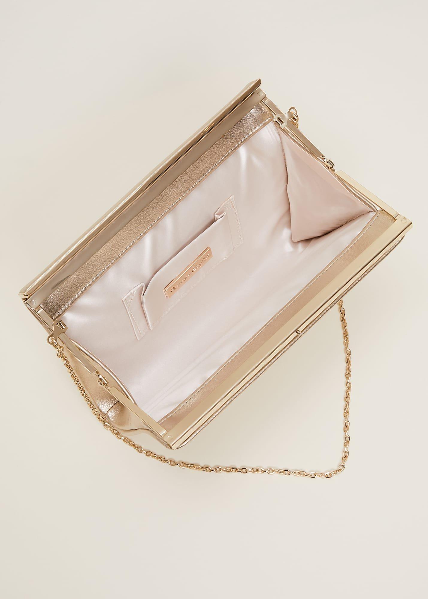 Leather Slim Clutch Bag