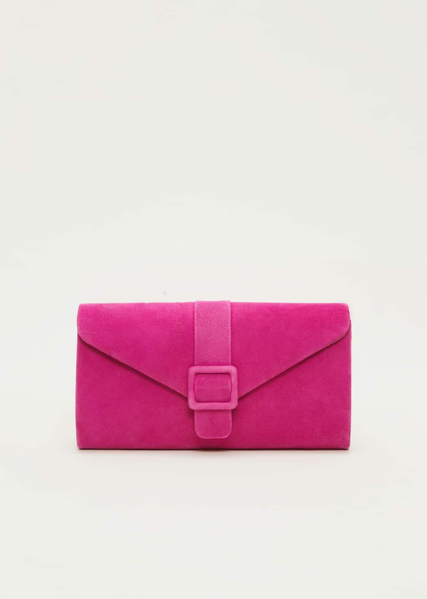 Pink Suede Clutch