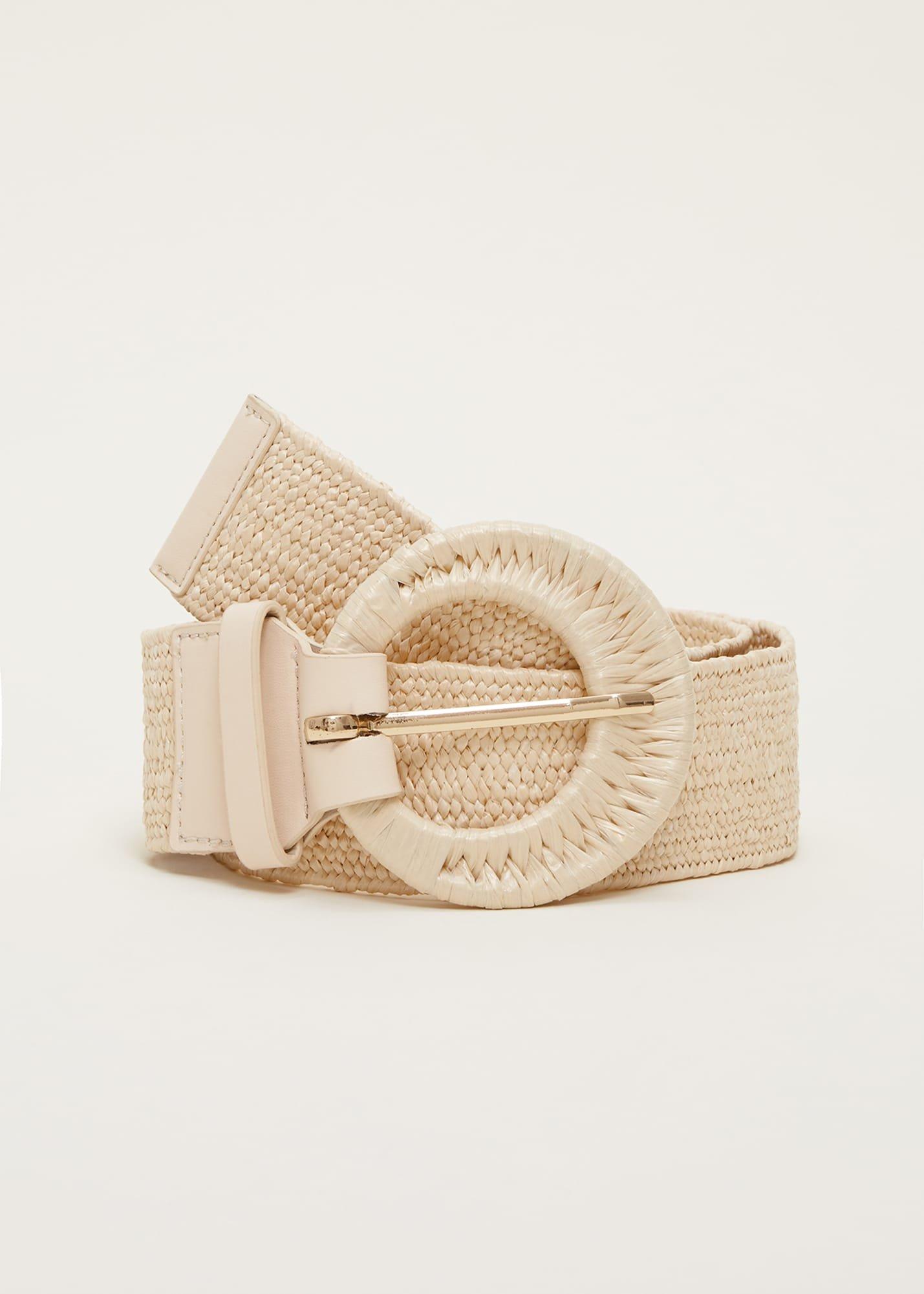Wide Plaited Waist Belt