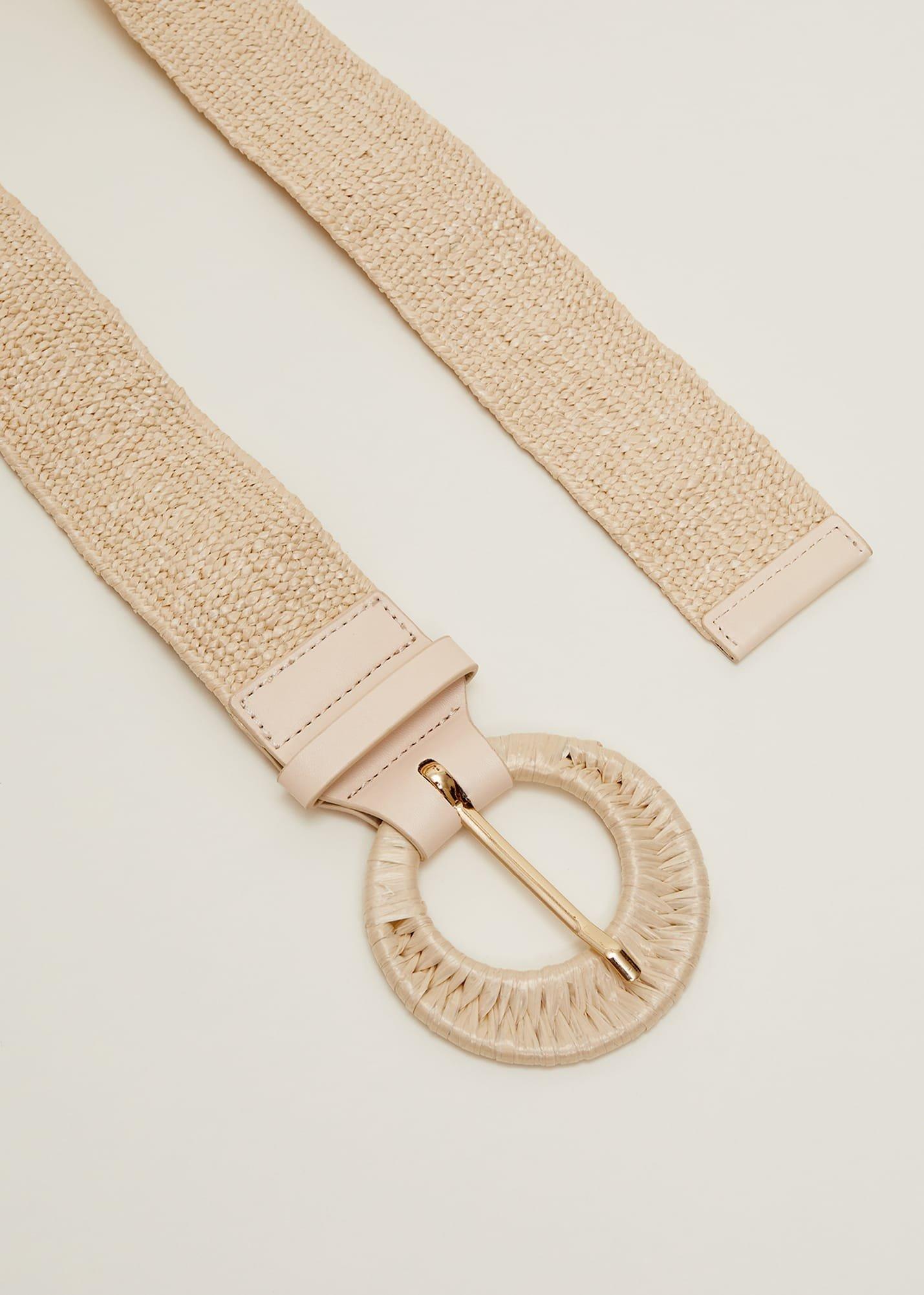 Wide Plaited Waist Belt