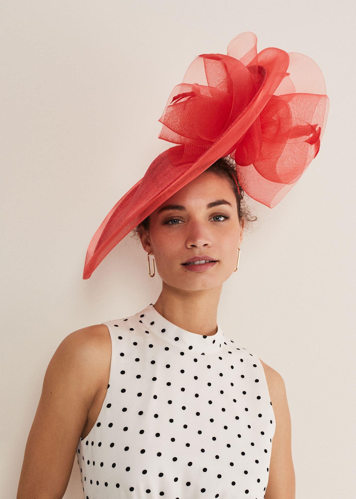 Red Flower Fascinator