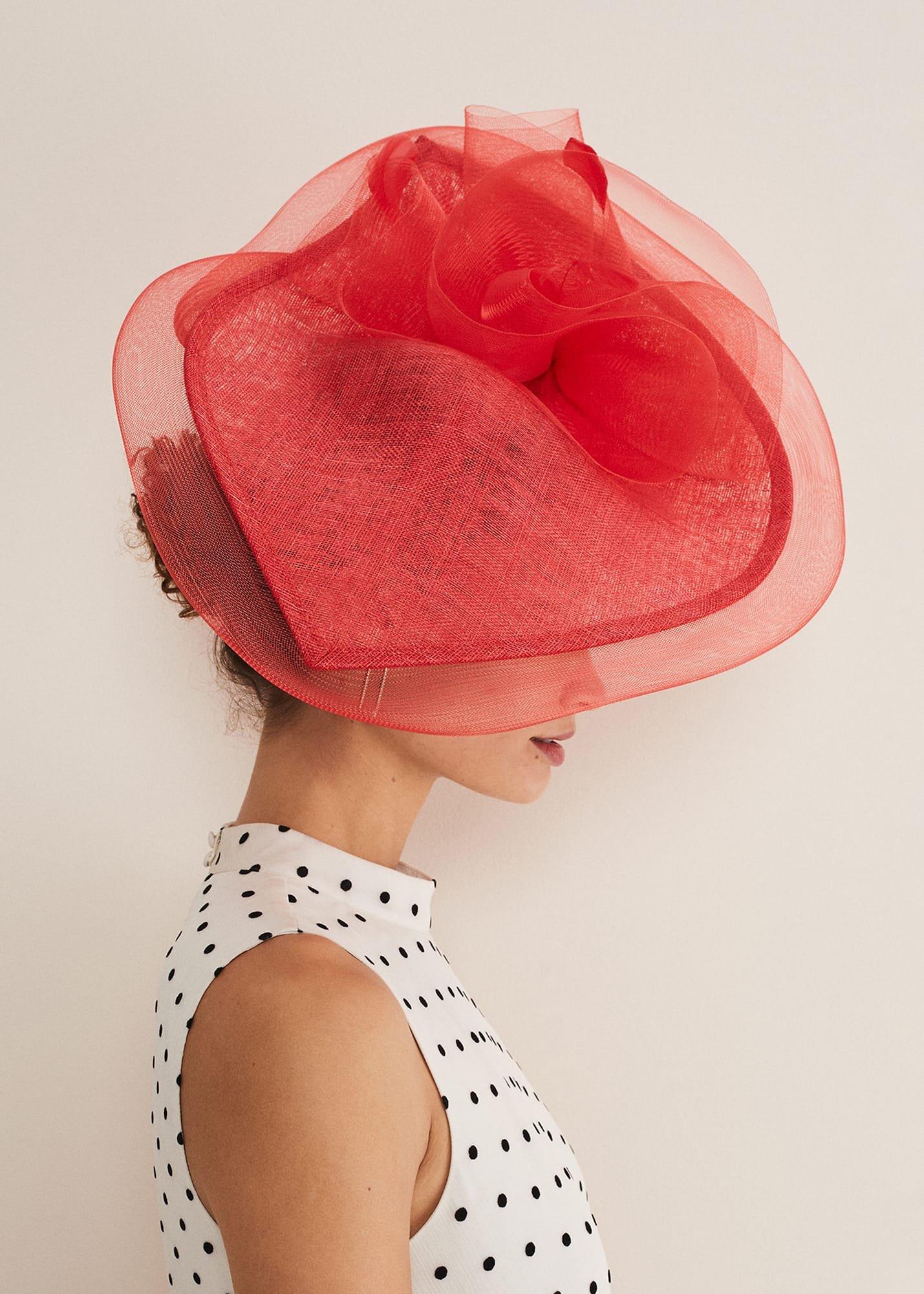 Red Flower Fascinator