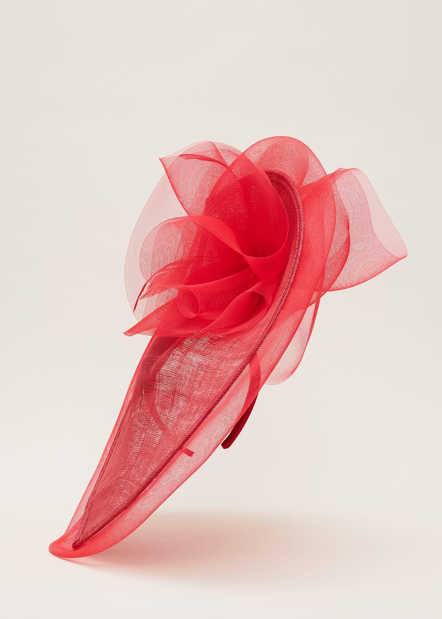 Red Flower Fascinator