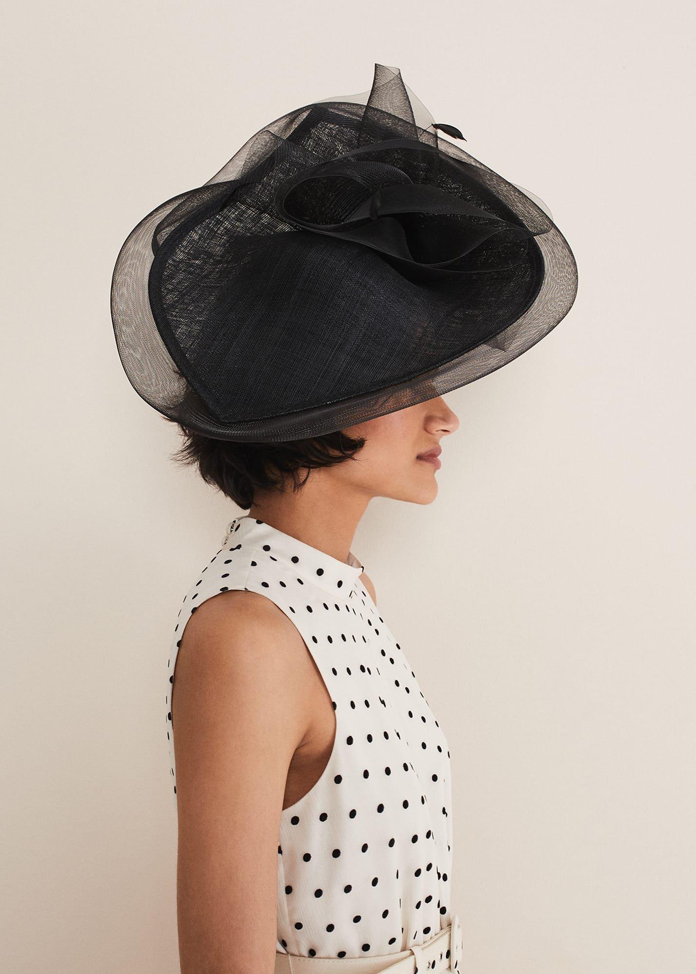 Black Flower Fascinator