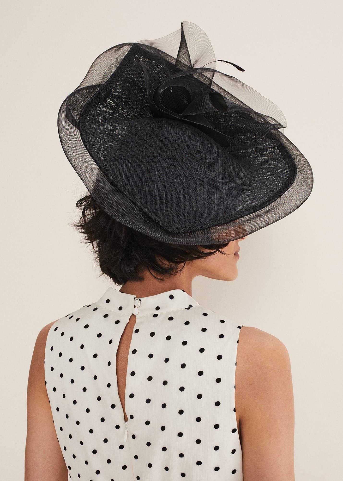Black Flower Fascinator