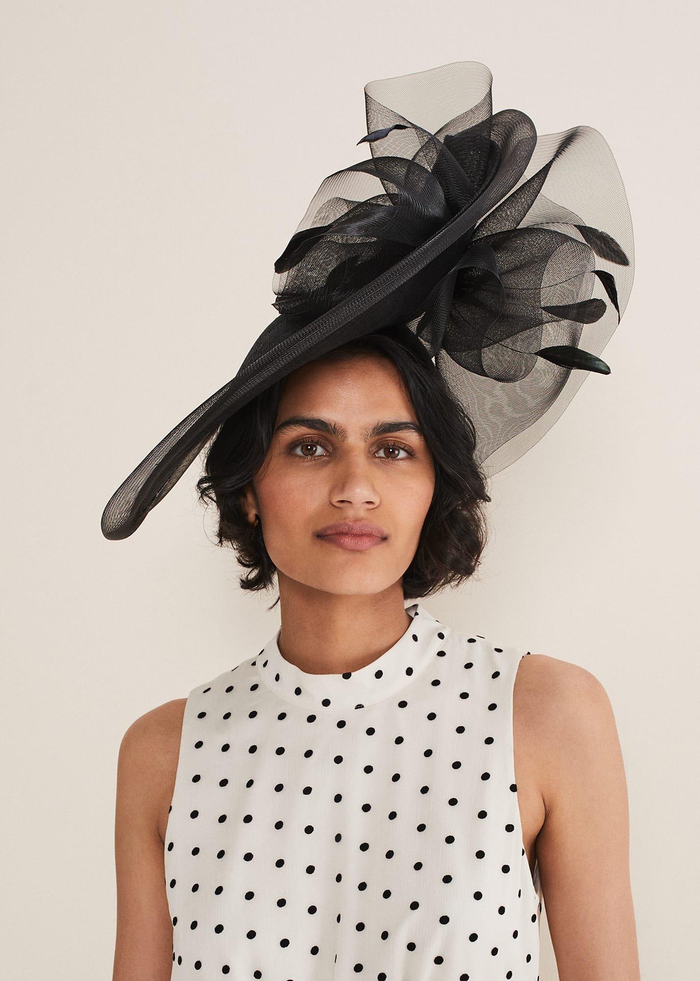 Black Flower Fascinator