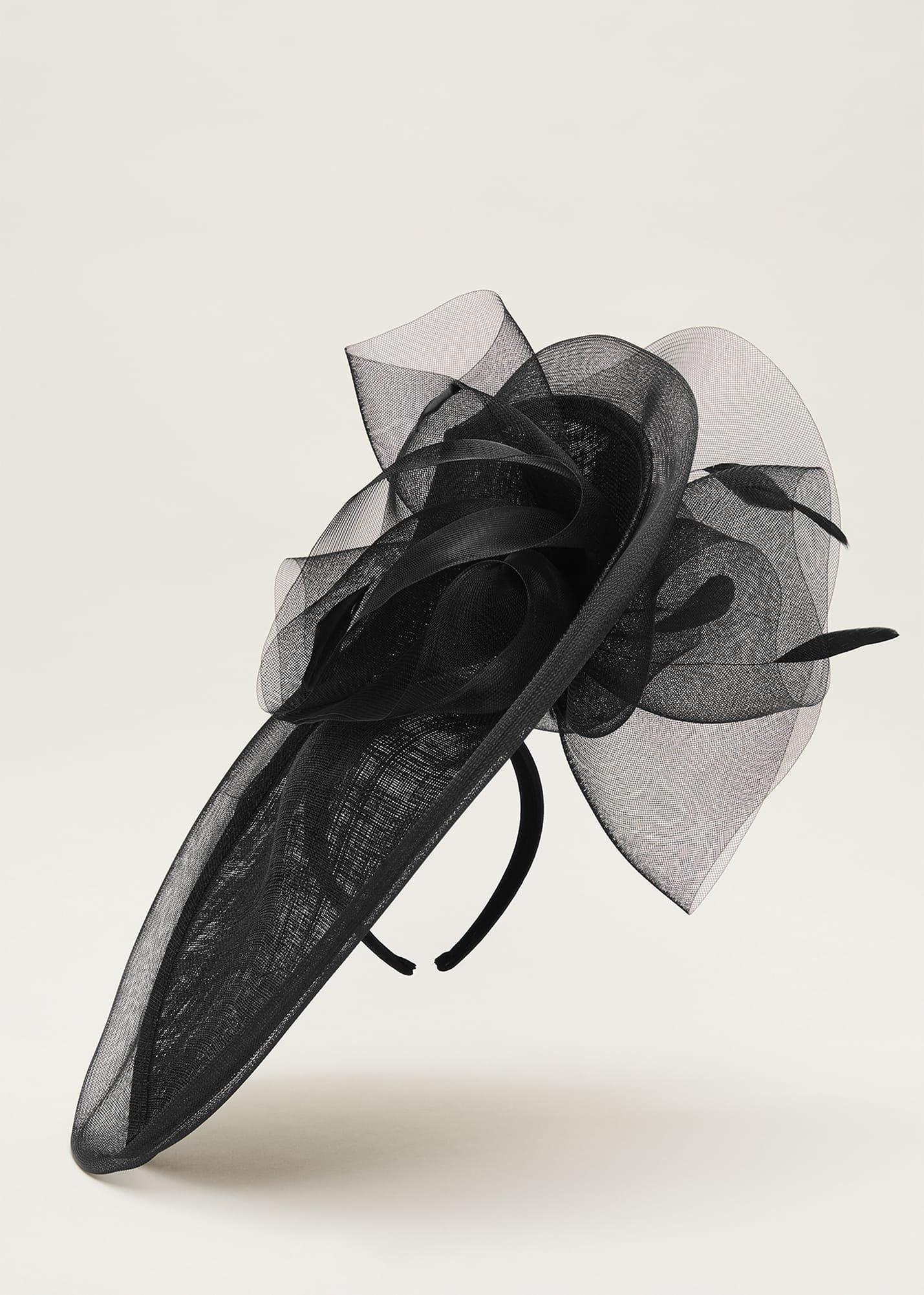 Black Flower Fascinator