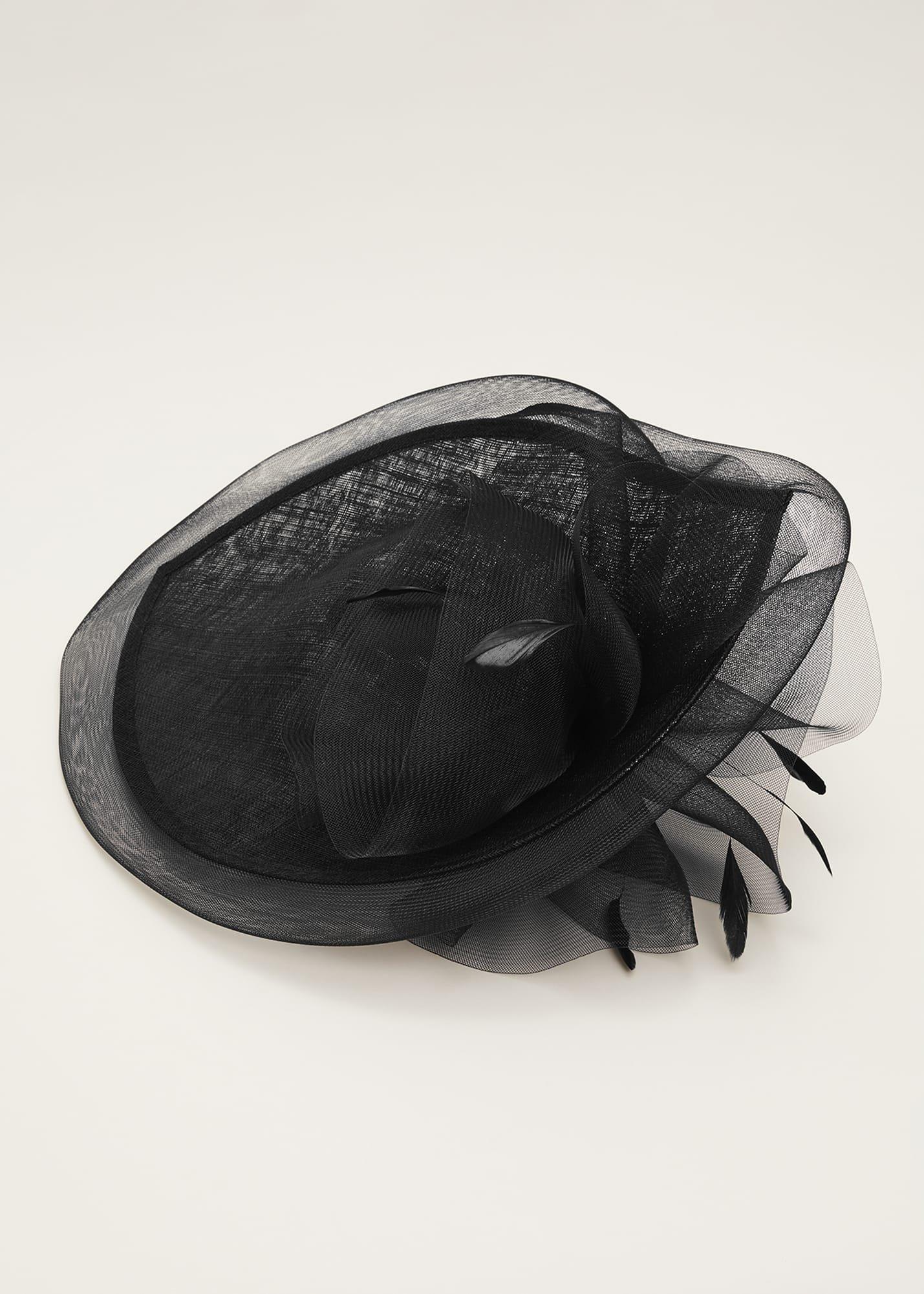 Black Flower Fascinator