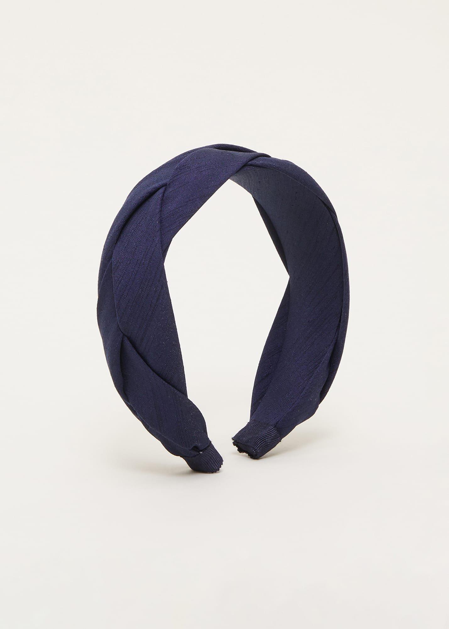 Navy Plaited Headband