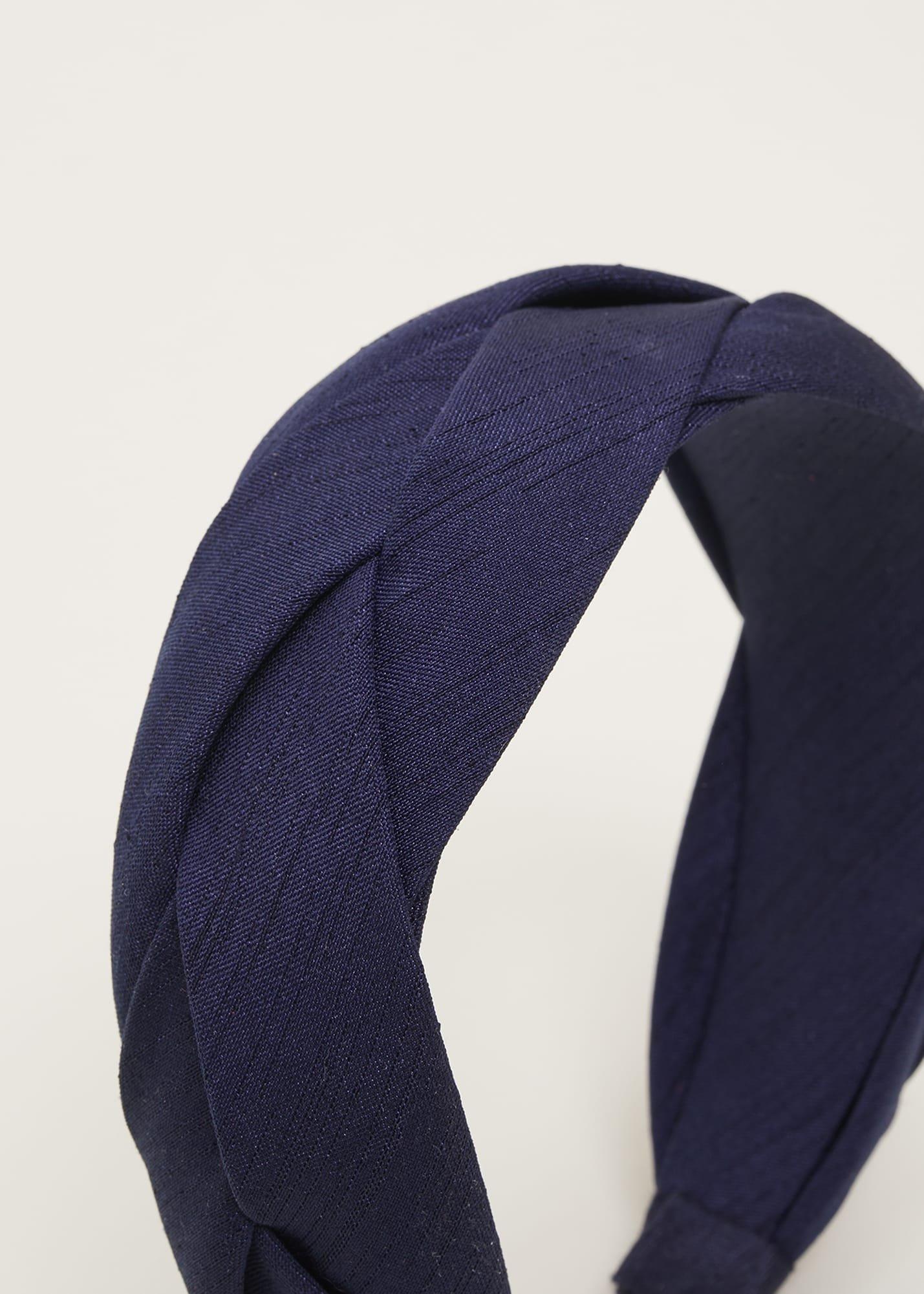 Navy Plaited Headband