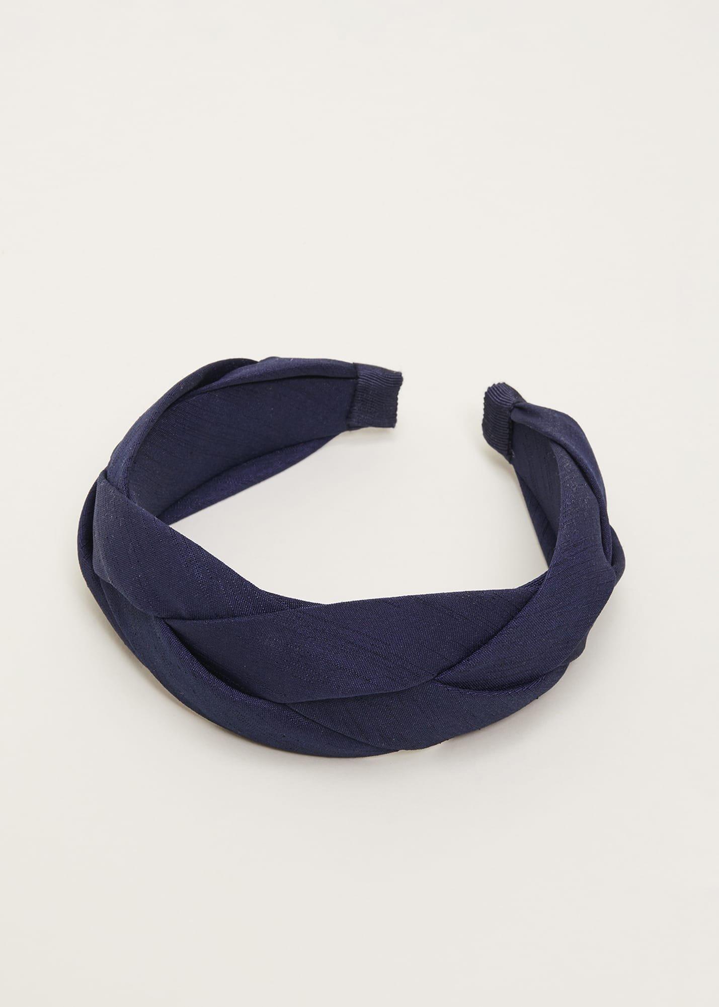 Navy Plaited Headband