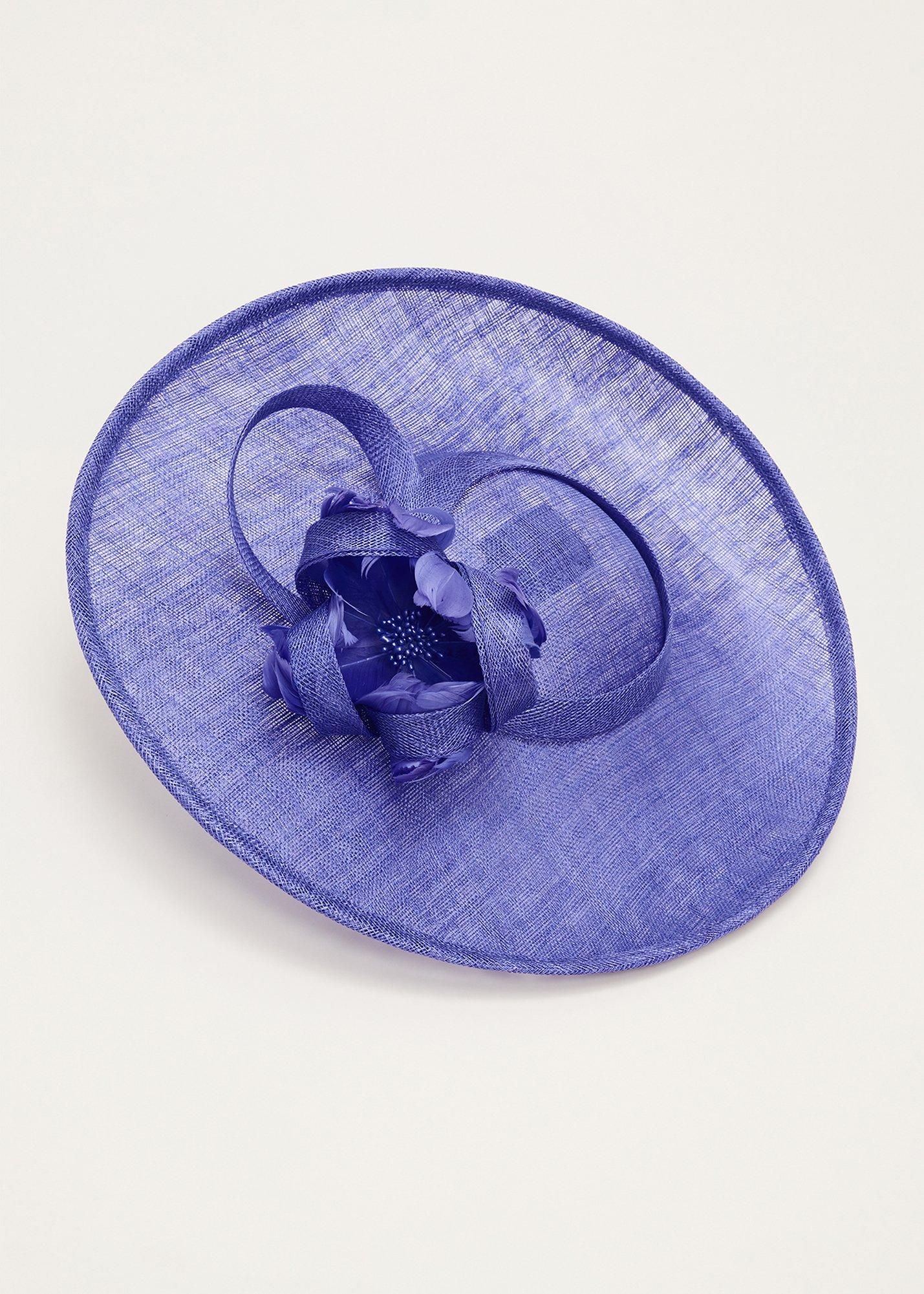 Feather Flower Large Disc Fascinator