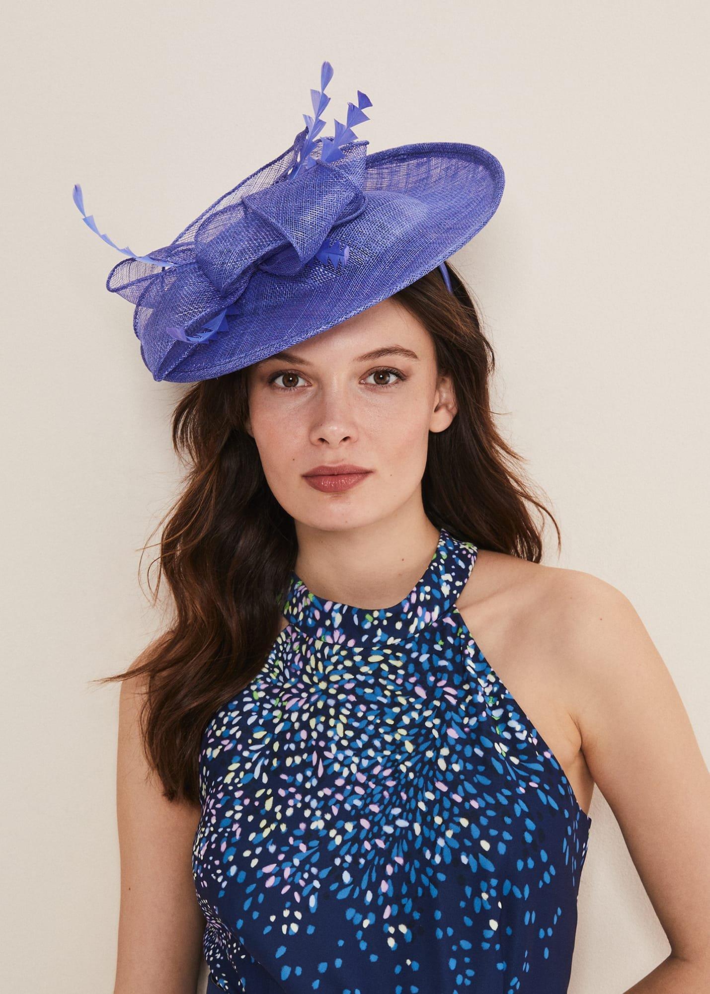 Blauer Fascinator