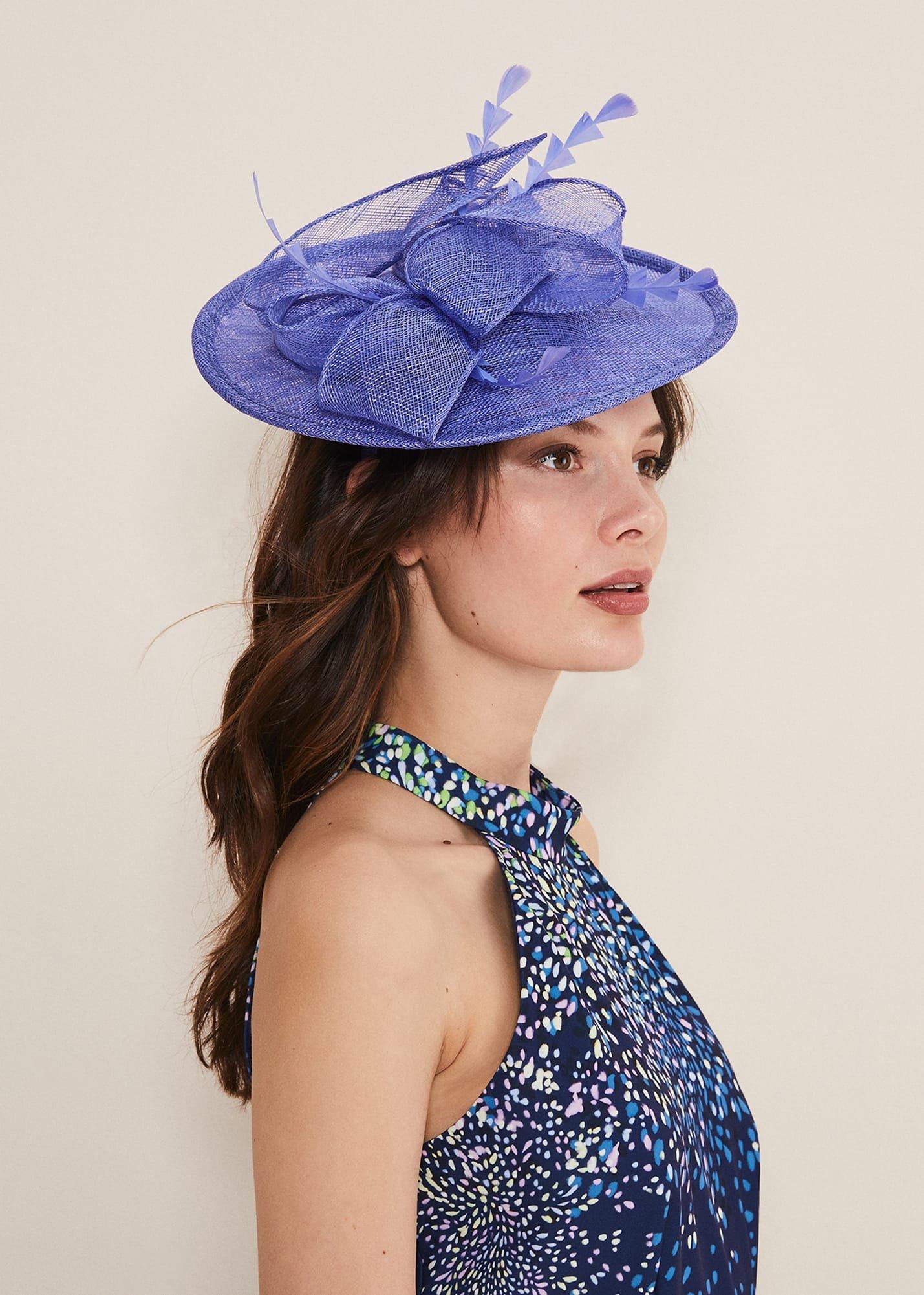 Blauer Fascinator