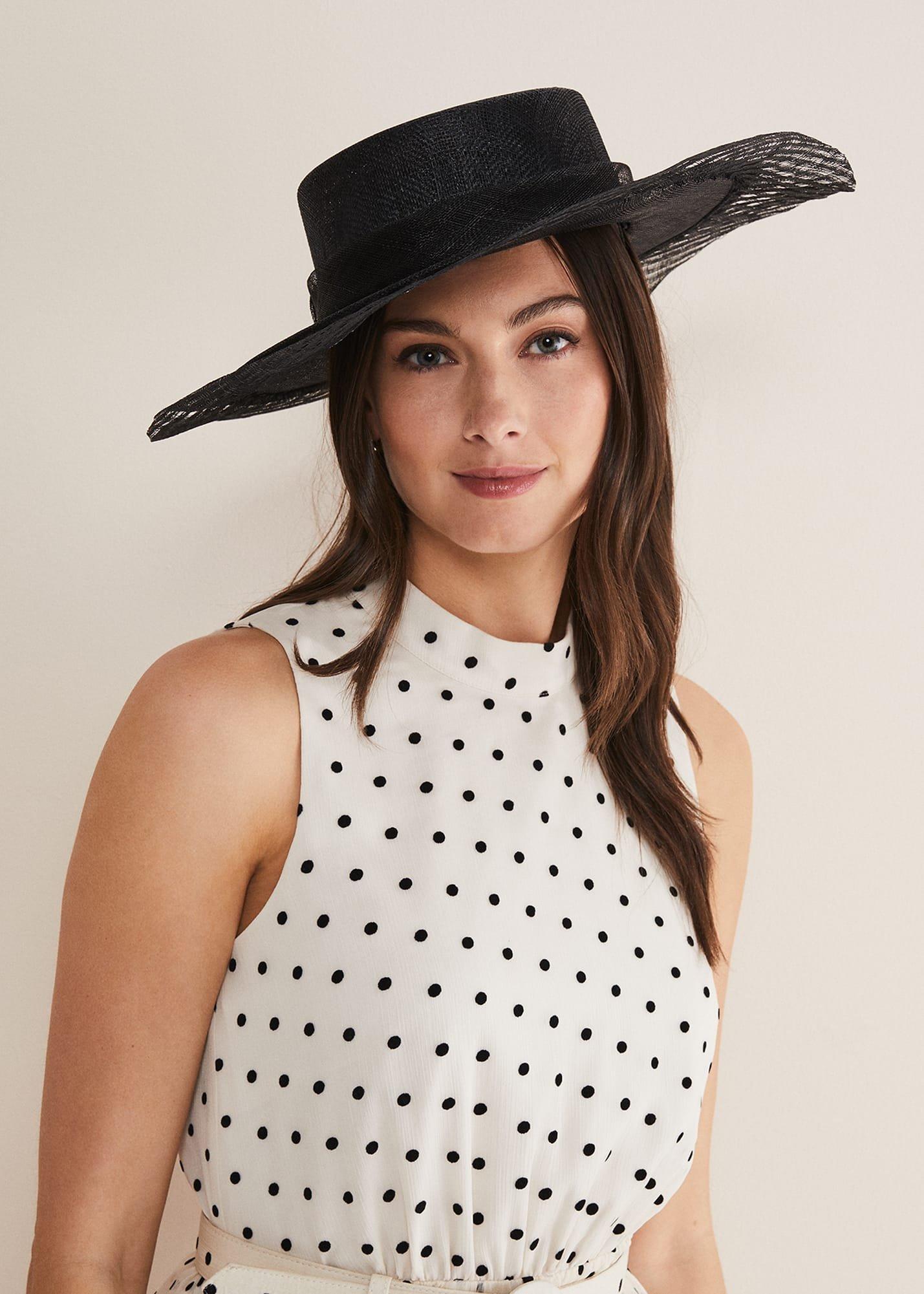 Lattice Trim Boater Fascinator