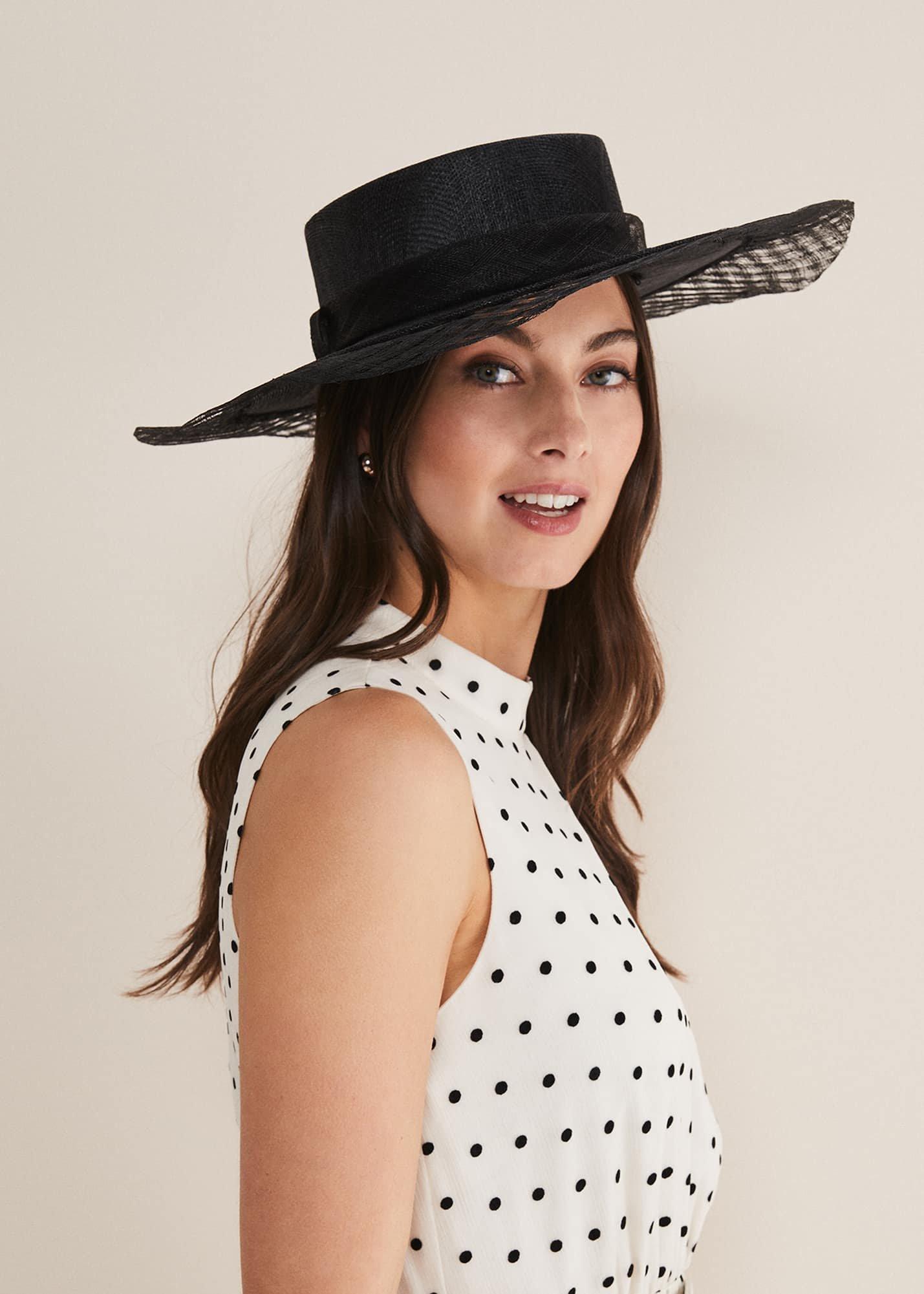 Lattice Trim Boater Fascinator