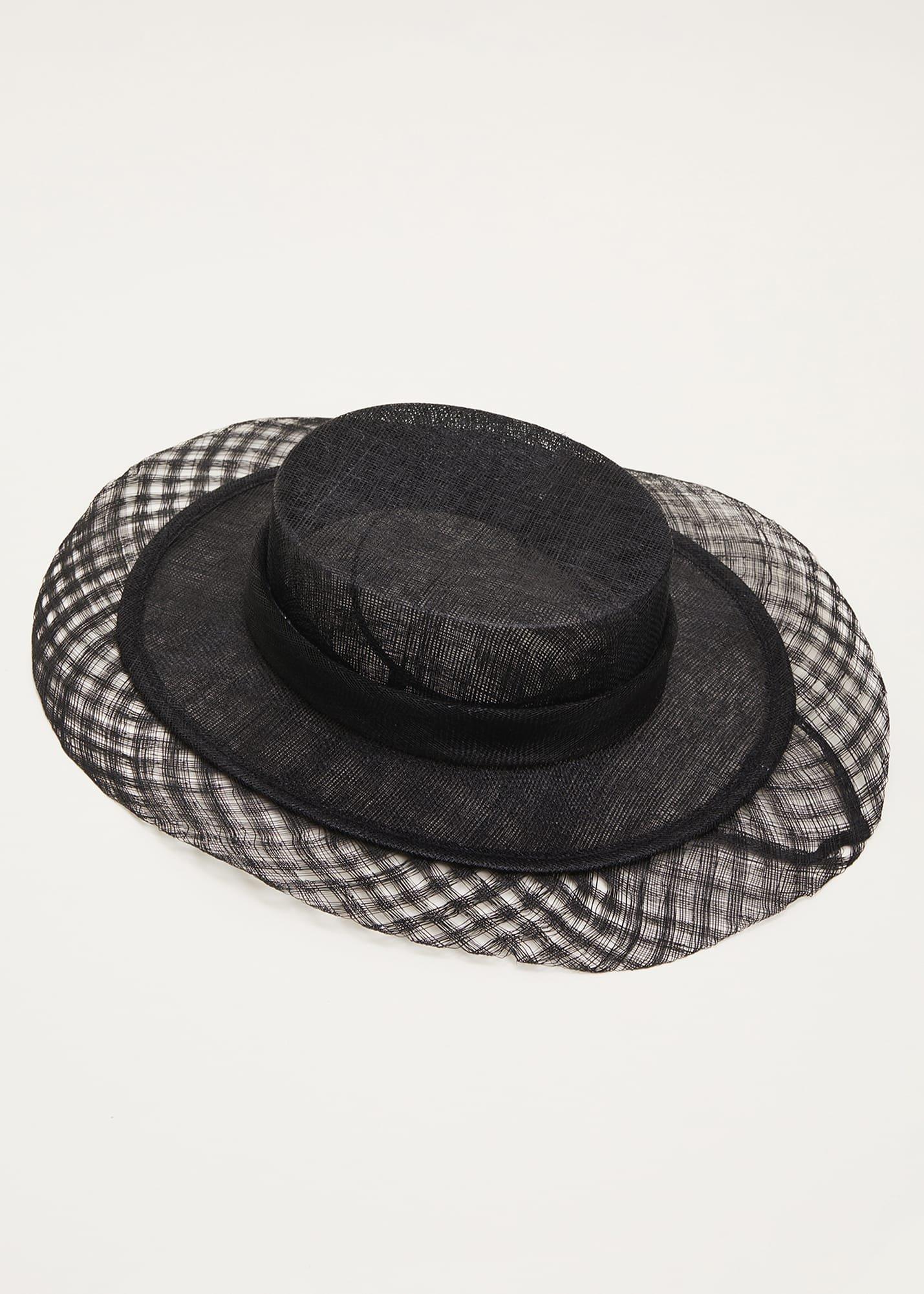 Lattice Trim Boater Fascinator