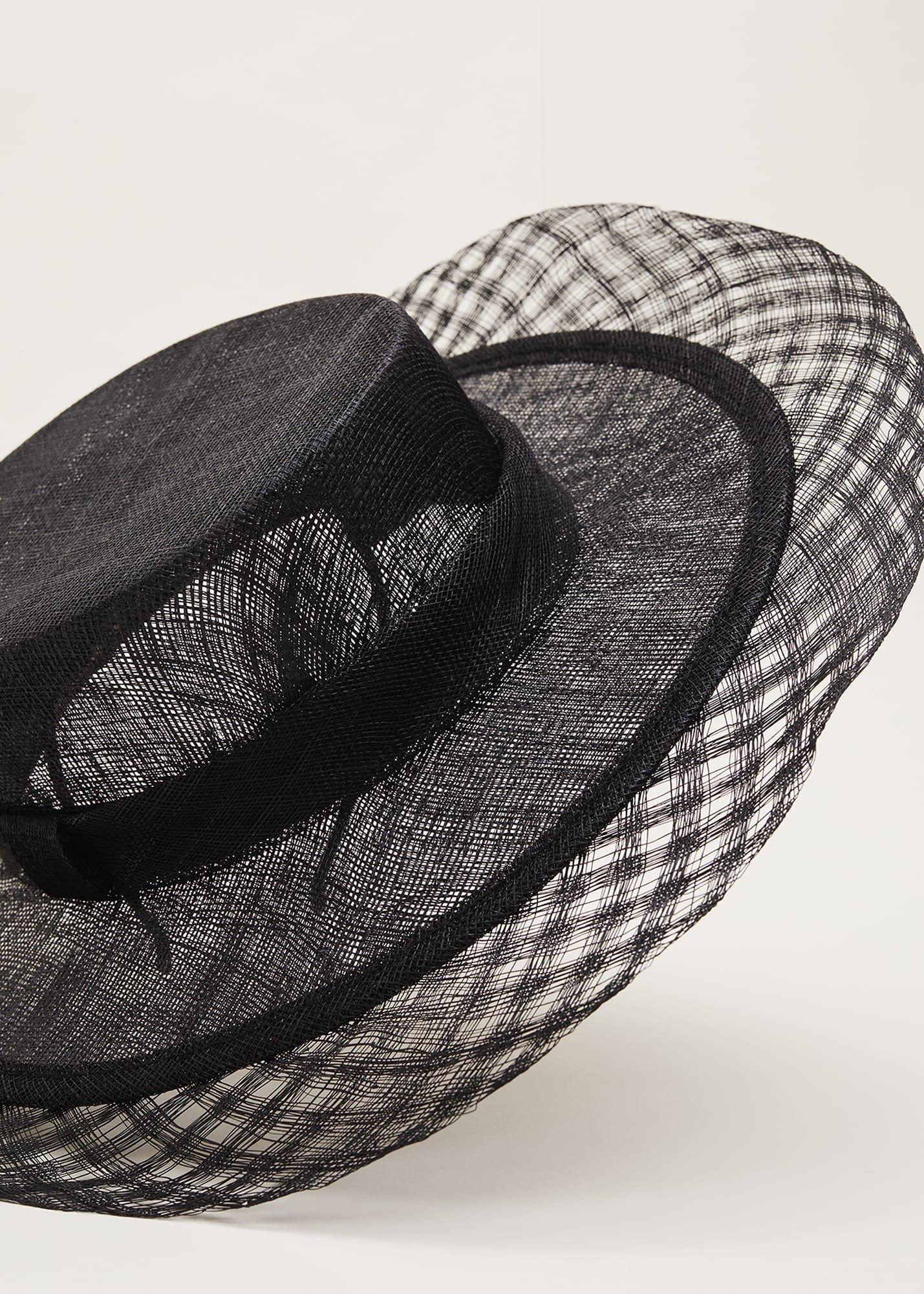 Lattice Trim Boater Fascinator